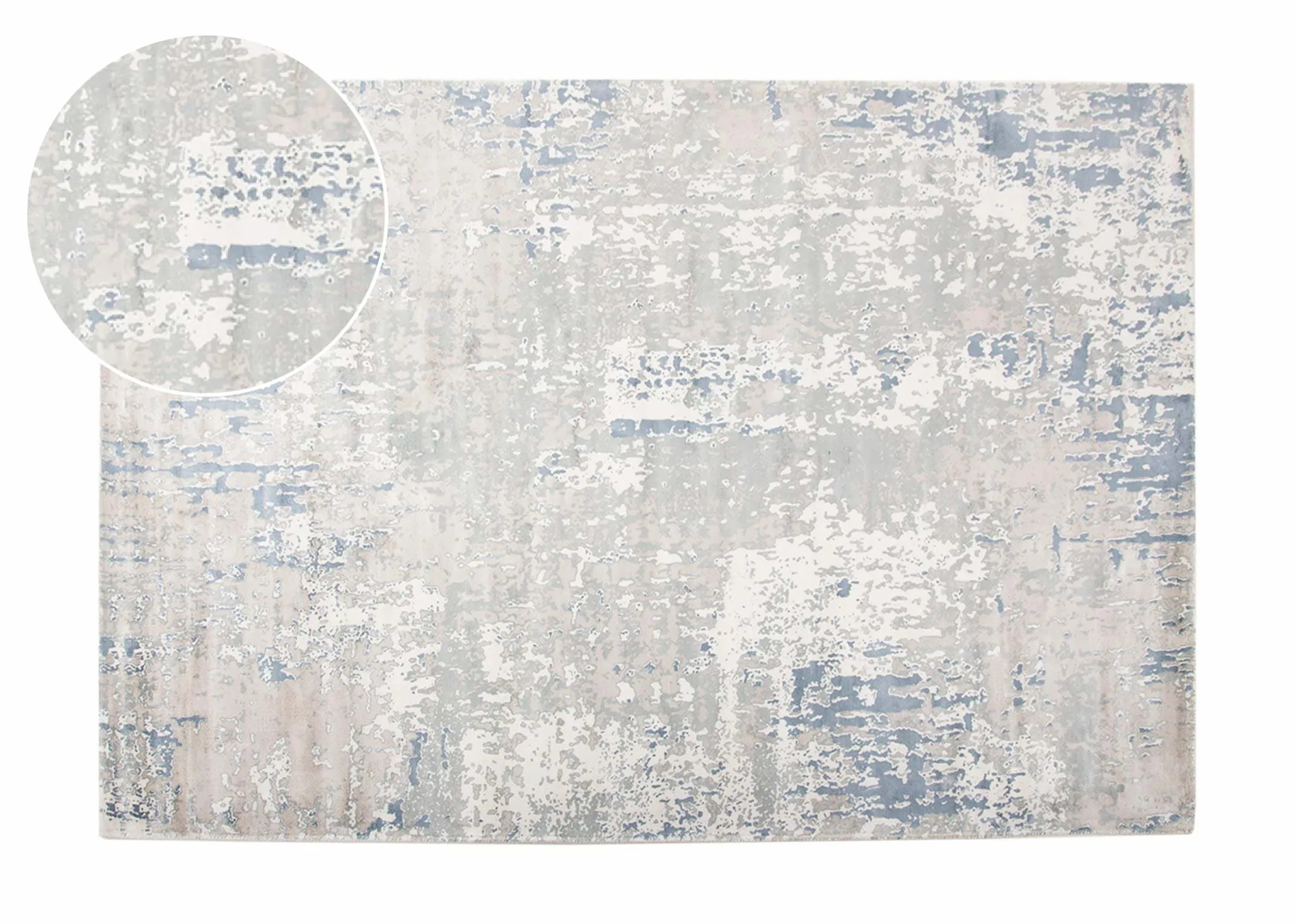 Silver Blue 200cm x 290cm Large Rug - Modesto