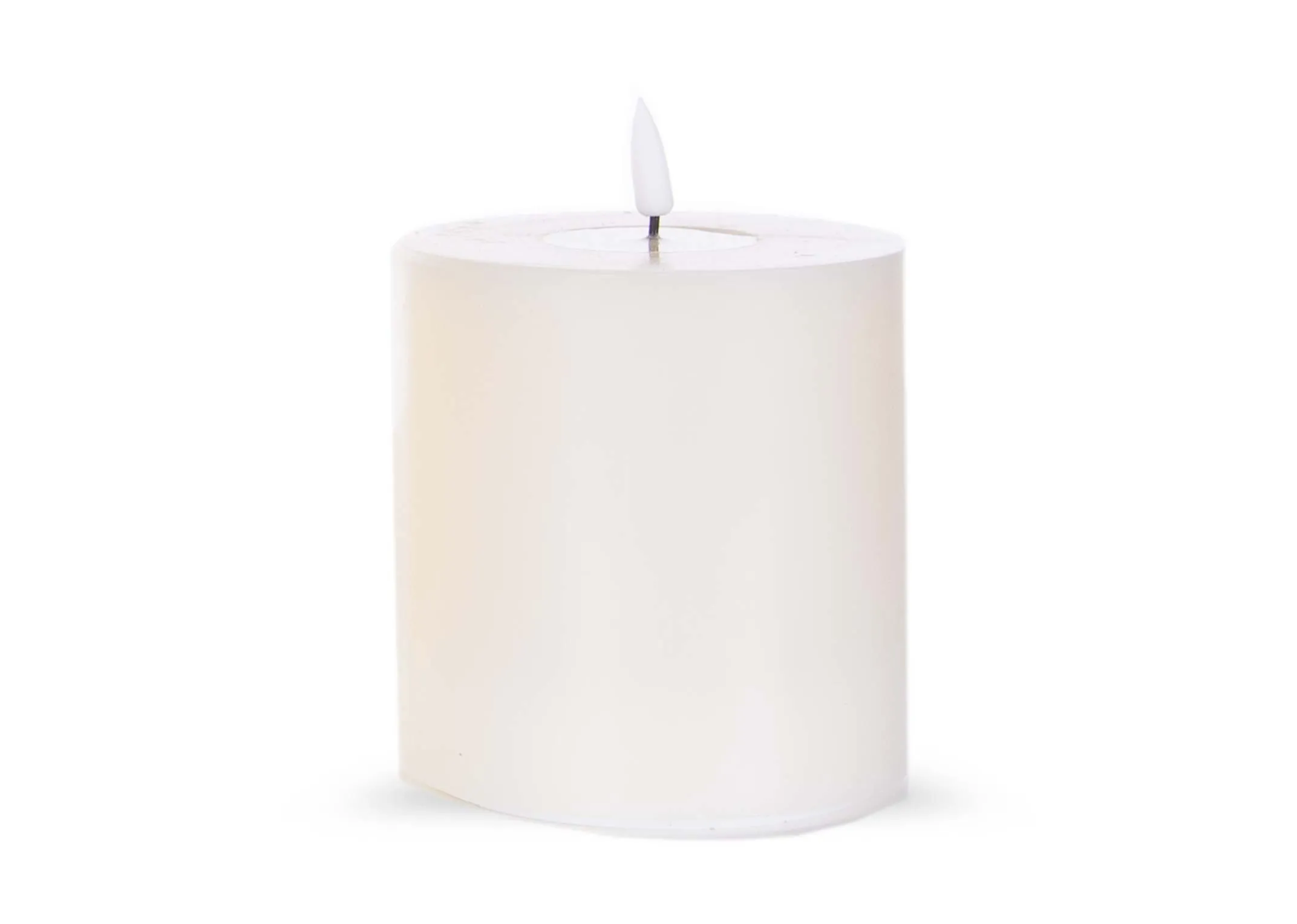 Small Cream LED Candle - Real Flame Deluxe