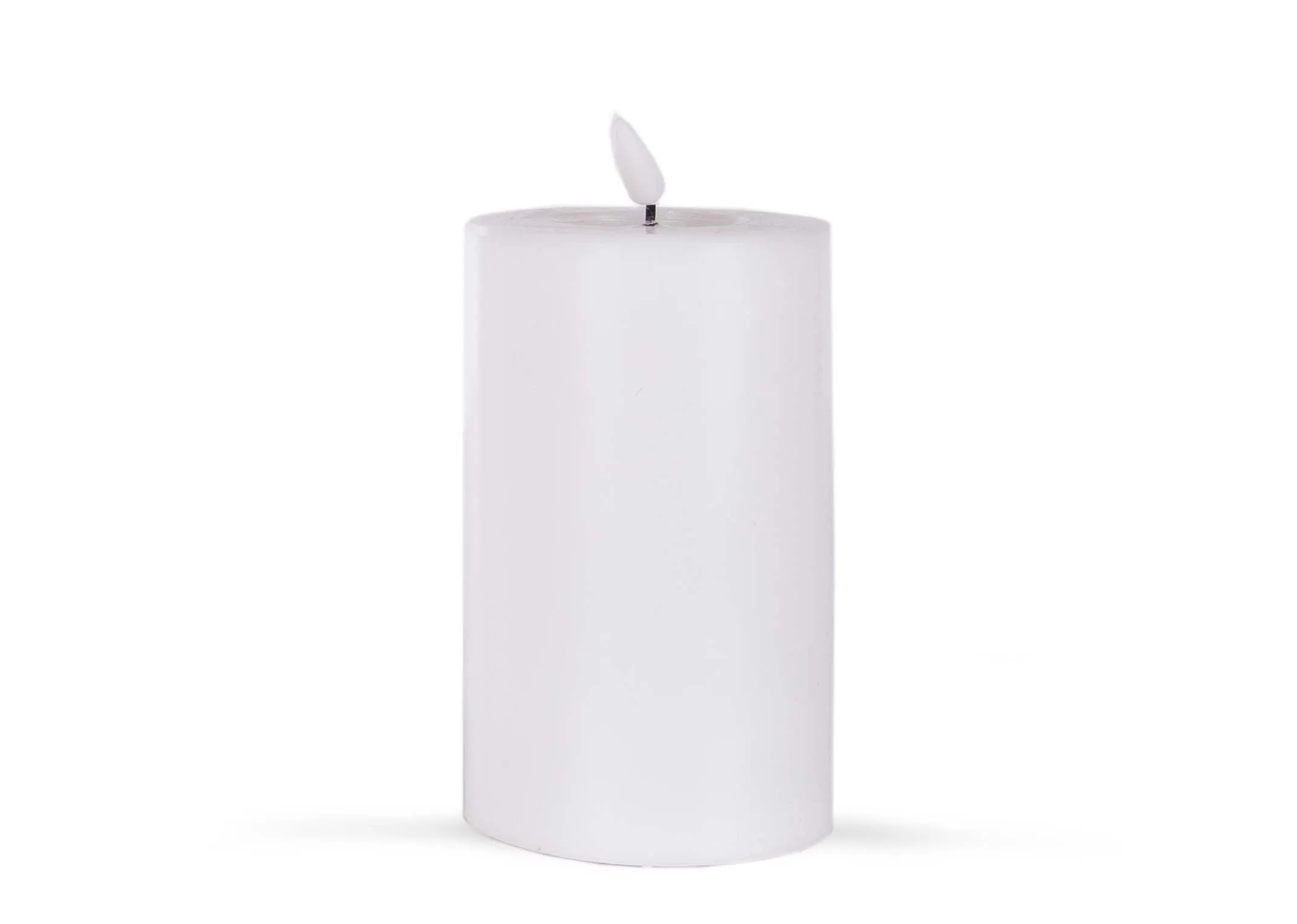 Medium White Slim LED Candle - Real Flame Deluxe
