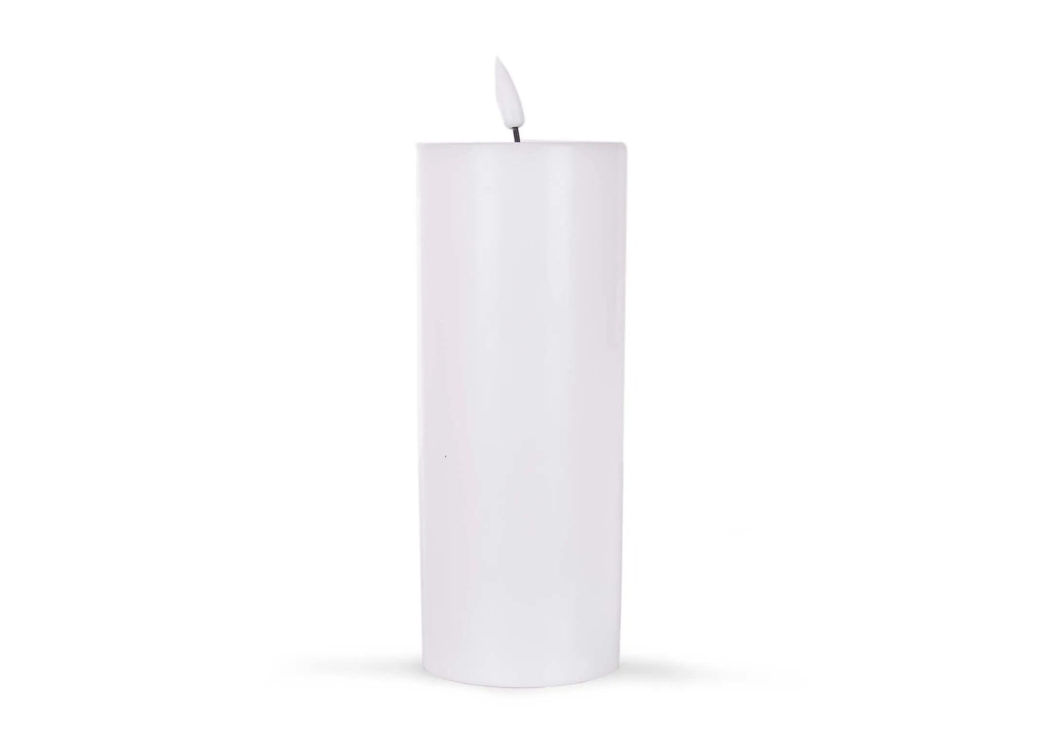 Large White Slim LED Candle - Real Flame Deluxe