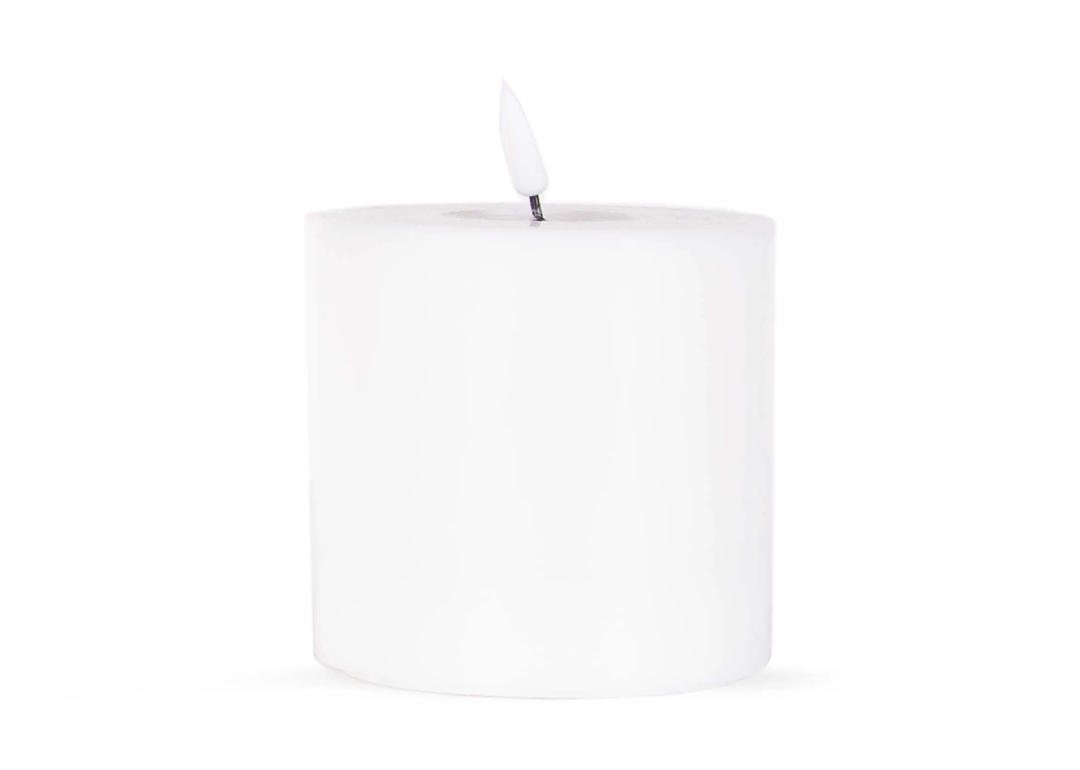 Small White LED Candle - Real Flame Deluxe