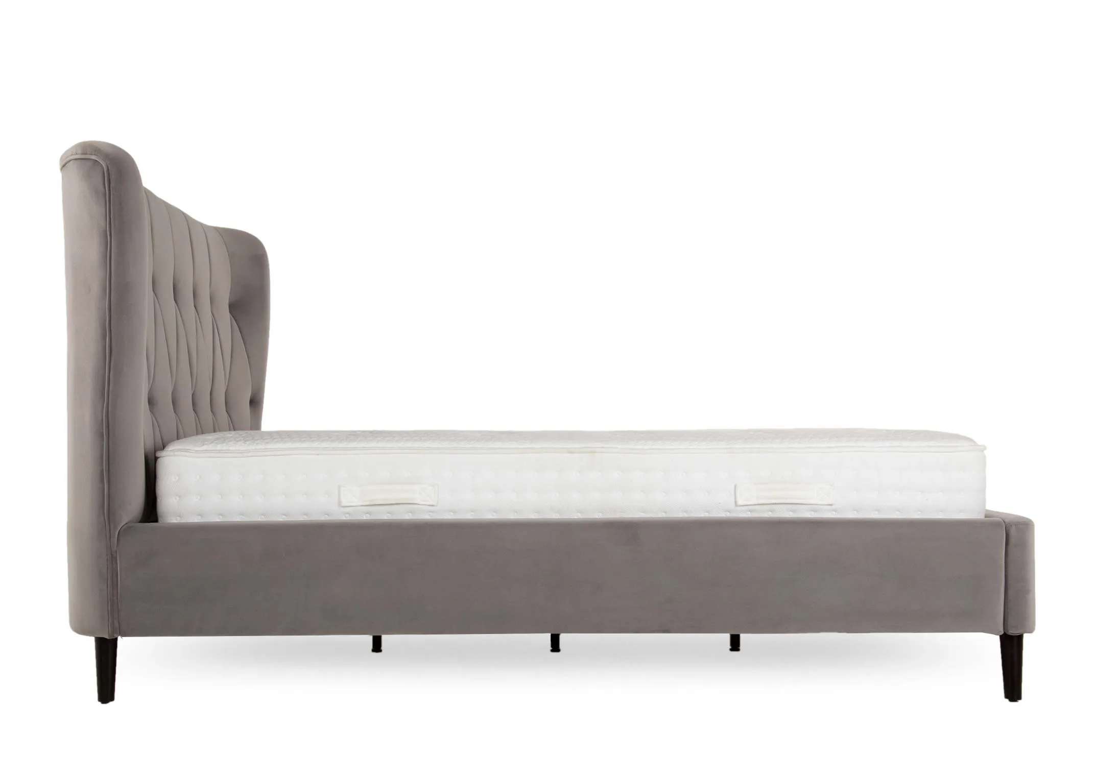 A dimension image of the Garcia 4ft6 Velvet Bedframe with 162cm (Width) x 218cm (Length) x 130cm (Height)