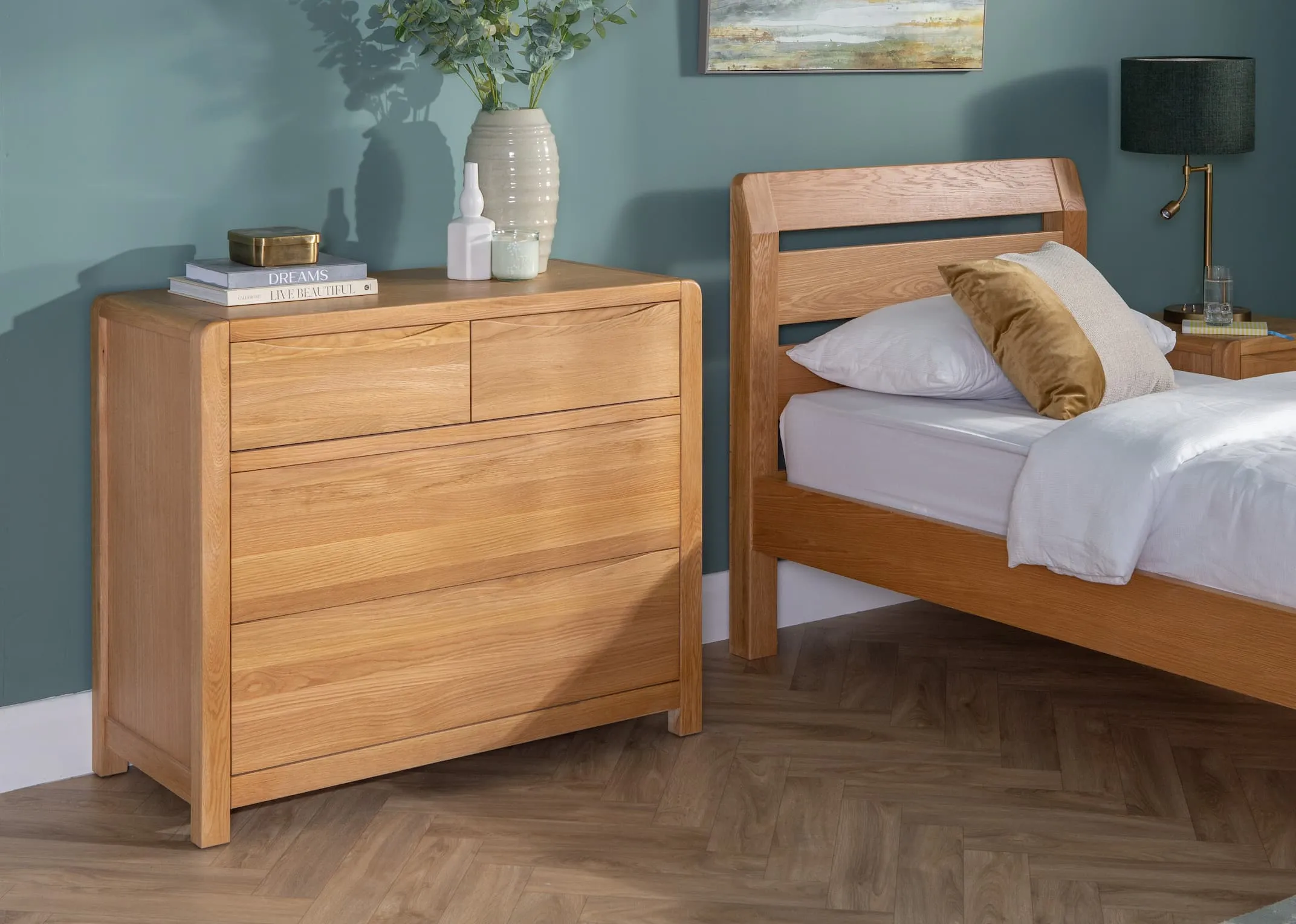 Chest of 4 Oak Drawers - Iris