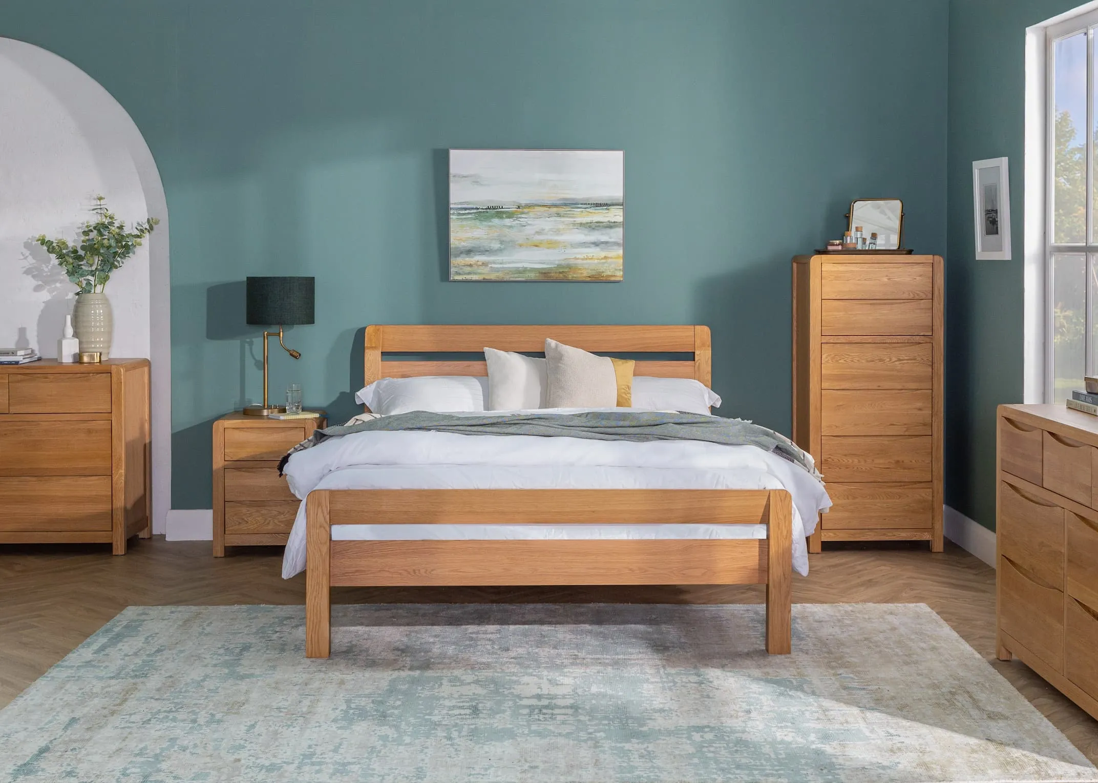 A lifestyle image of the Iris Bed range with locker