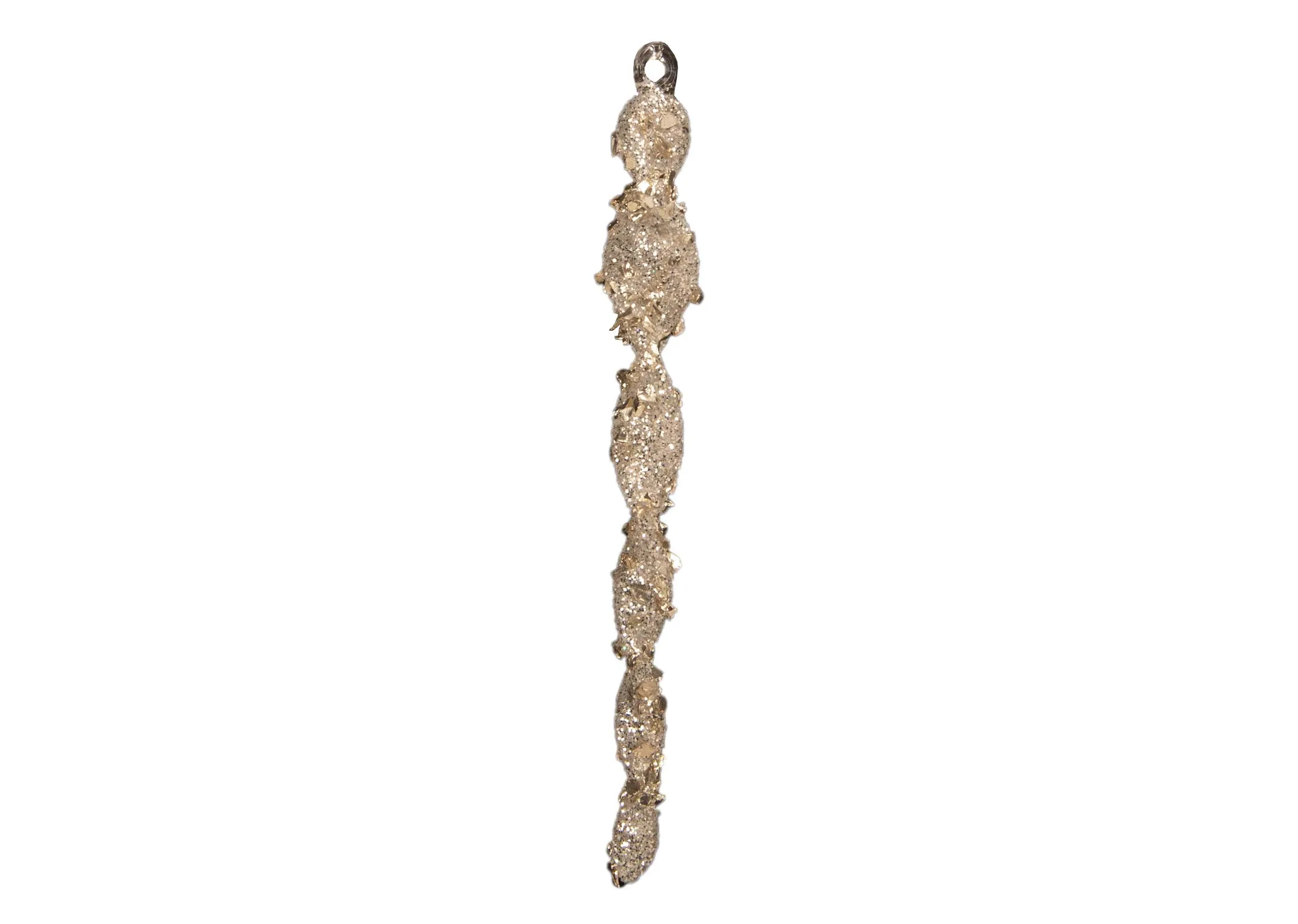 Box of 6 Silver Glitter 15cm Twist Icicle - Christmas Decoration 