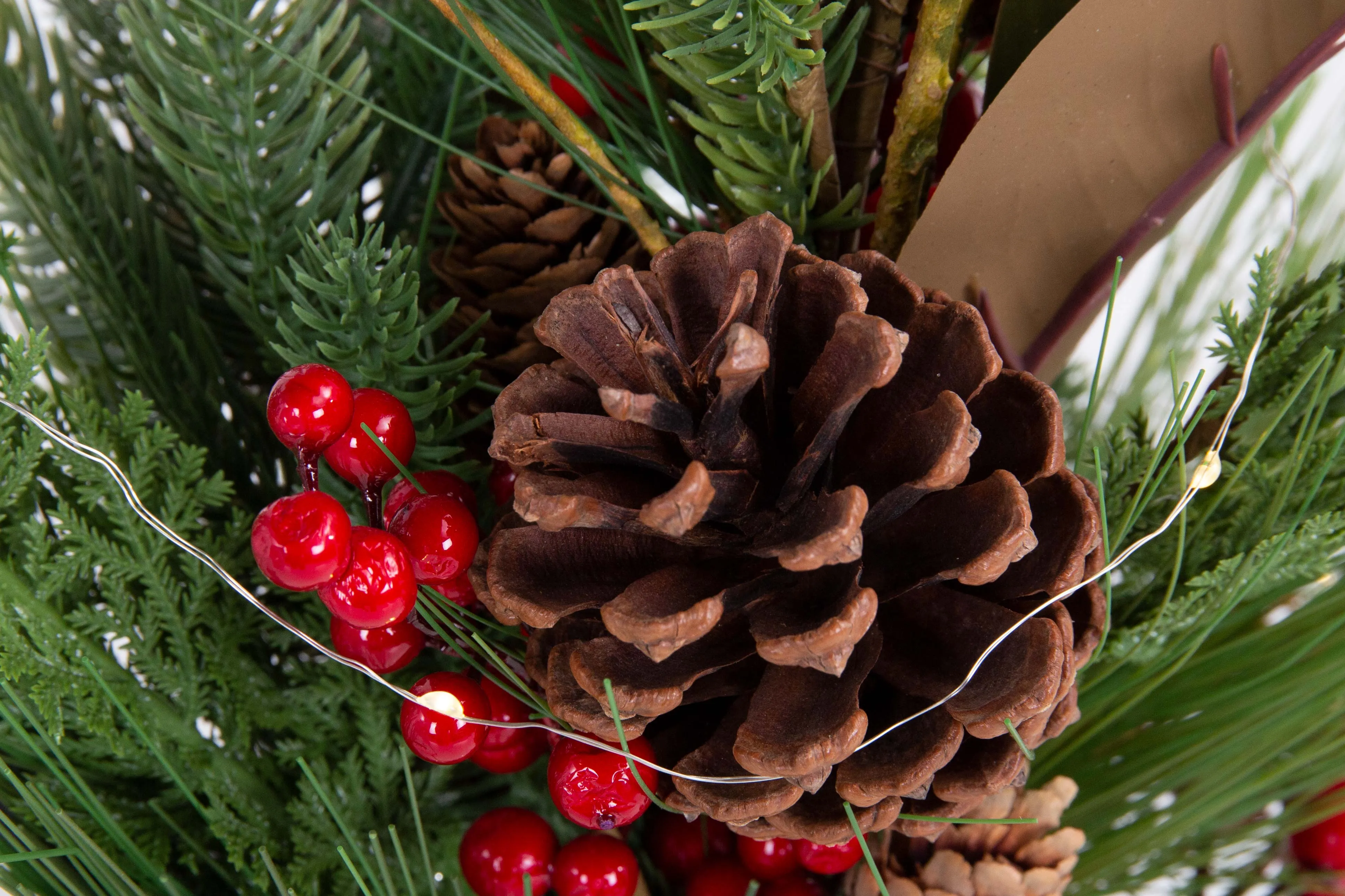 A lifetsyle image of a sideboard with wooden lanterns