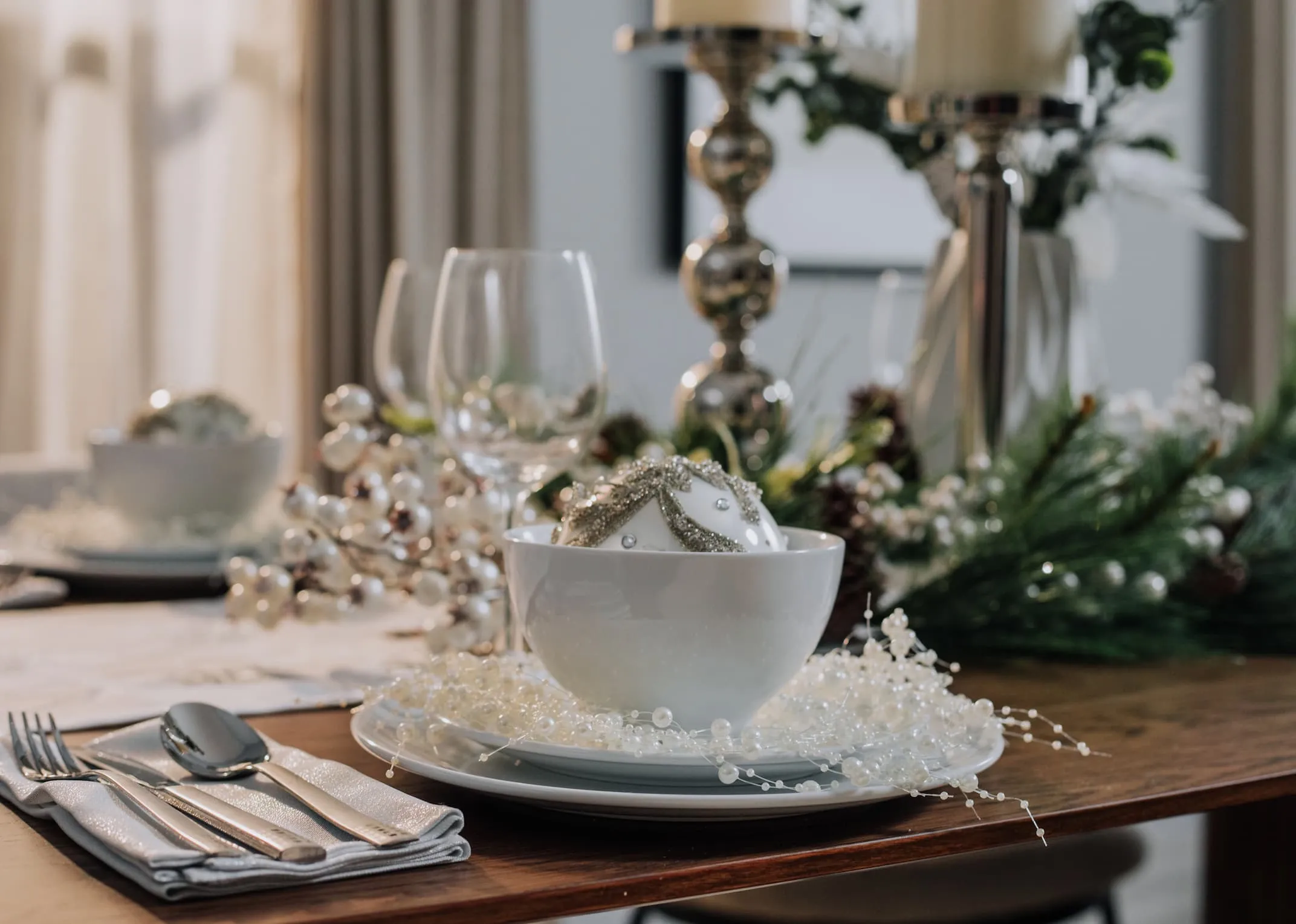 120cm Pearl Line - Christmas Garland