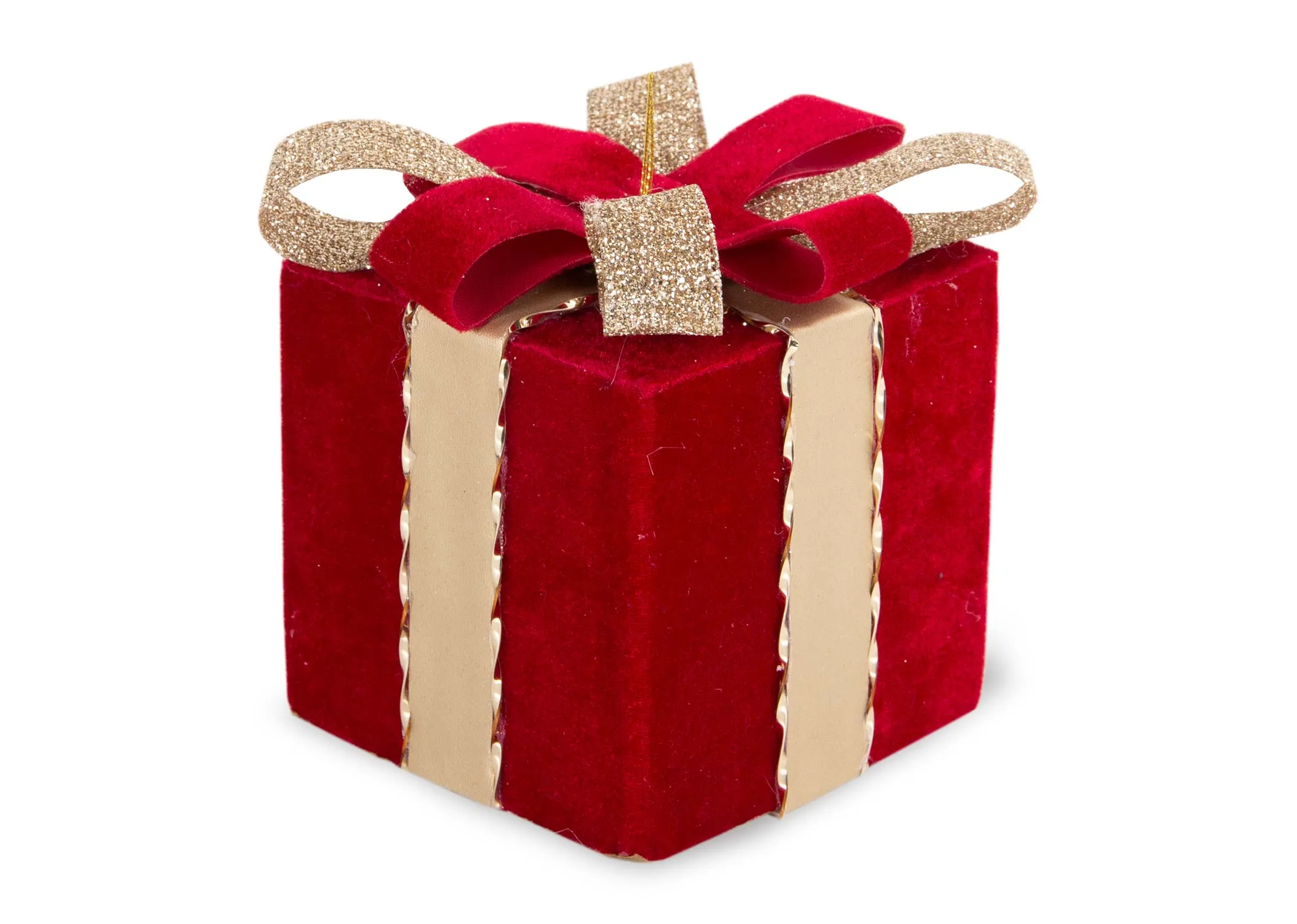 Small Red & Gold Gift Box - Christmas Decoration
