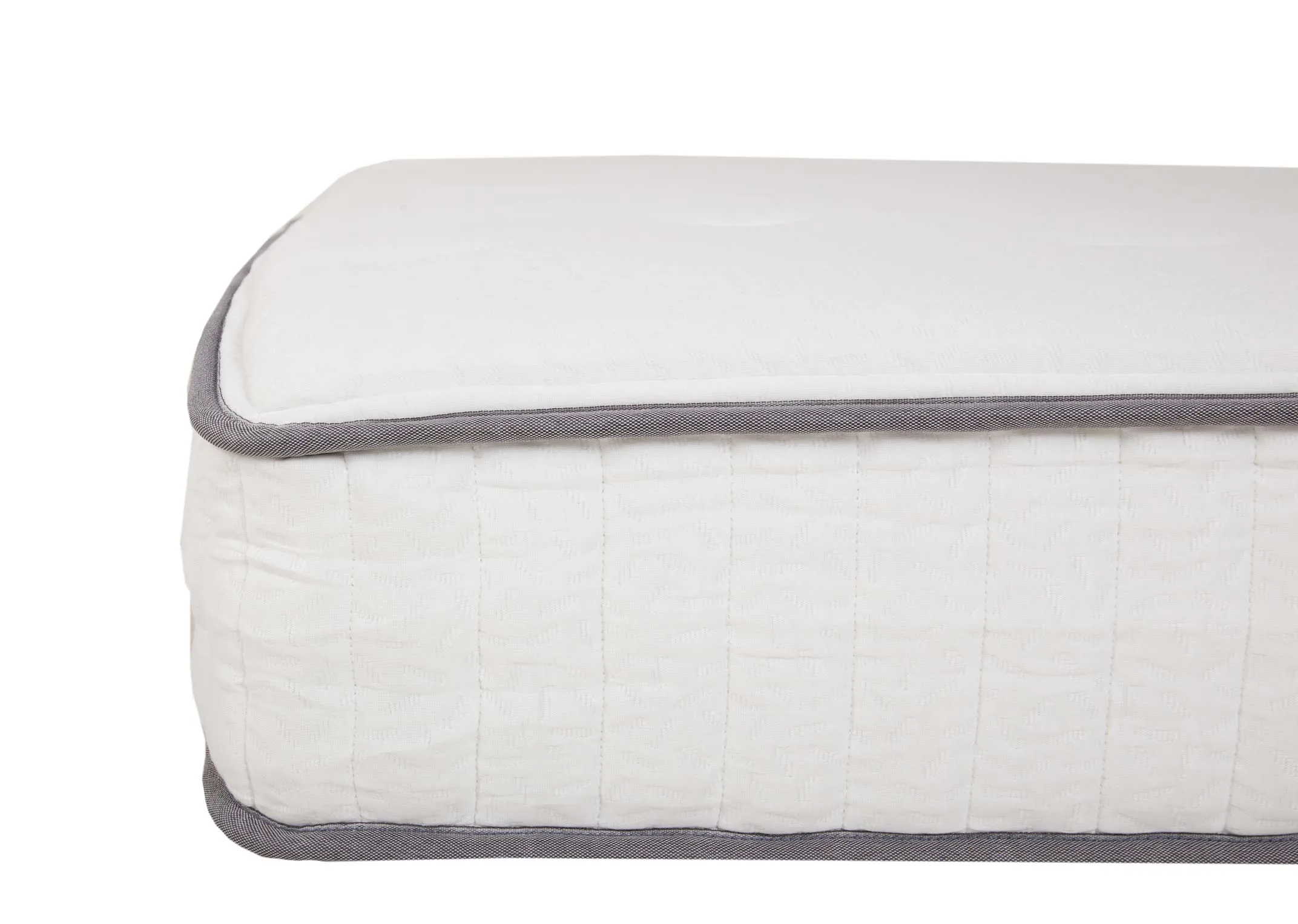 A king size 5ft pocket sprung mattress from EZ Livings Comfort Pocket range. Side view of depth