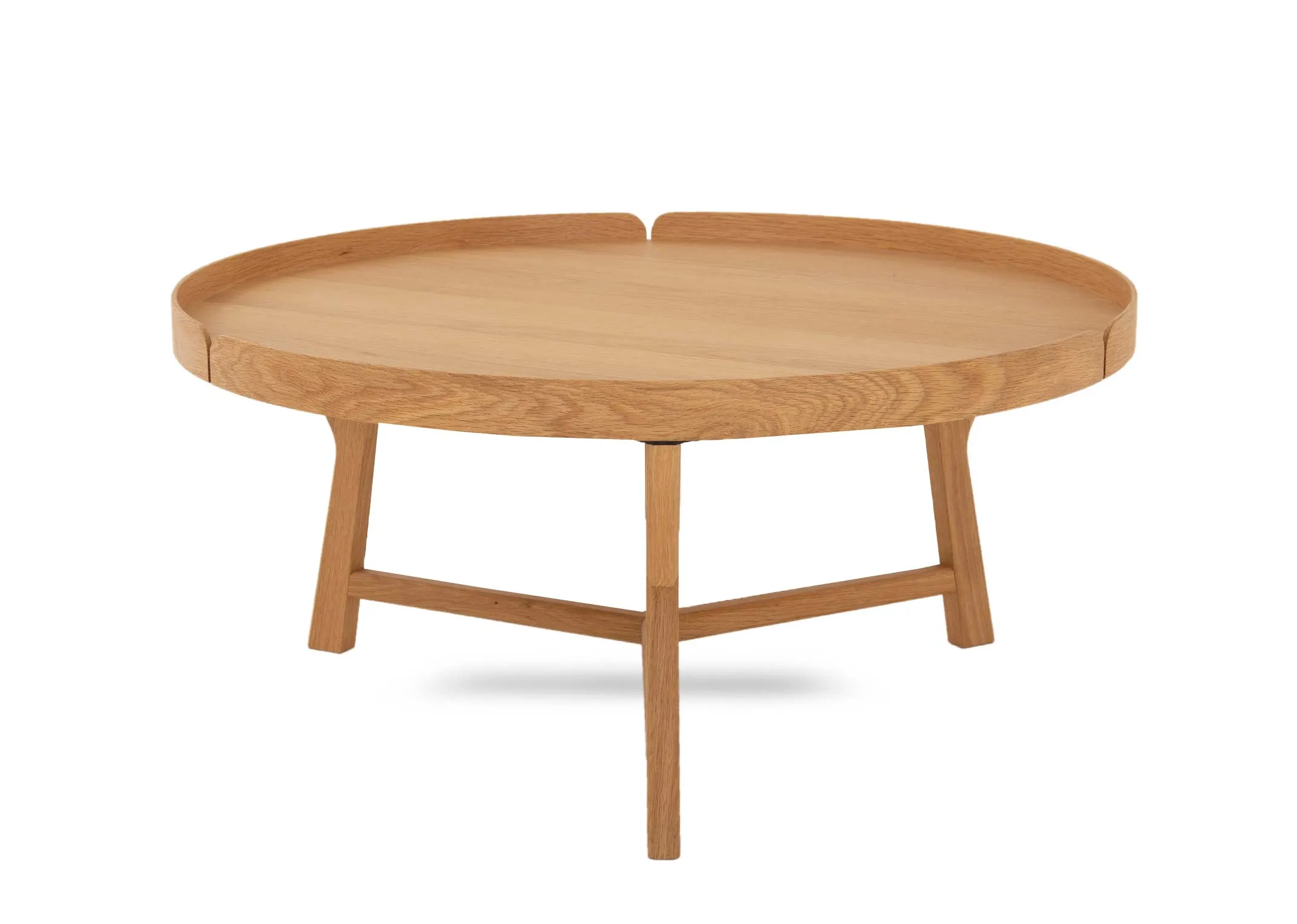 Round Oak Low Coffee Table - Trieste