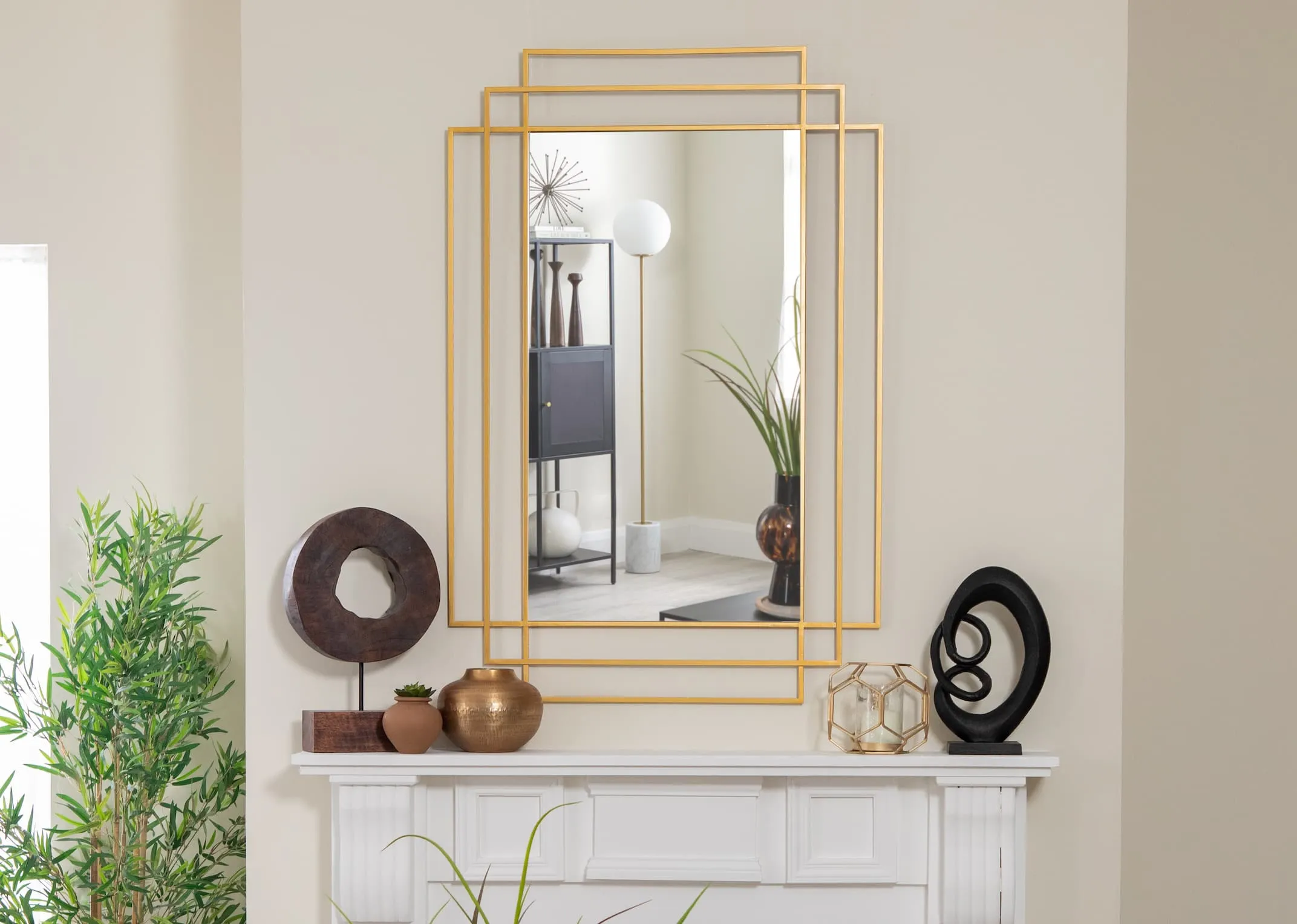 120cm x 80cm Gold Wall Mirror - Reine