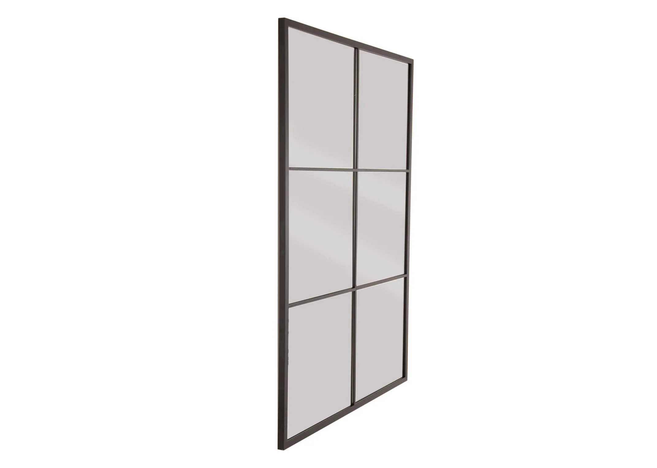 A lifetsyle image of the Polygon dining table with Ontario chairs and Faith mirror.