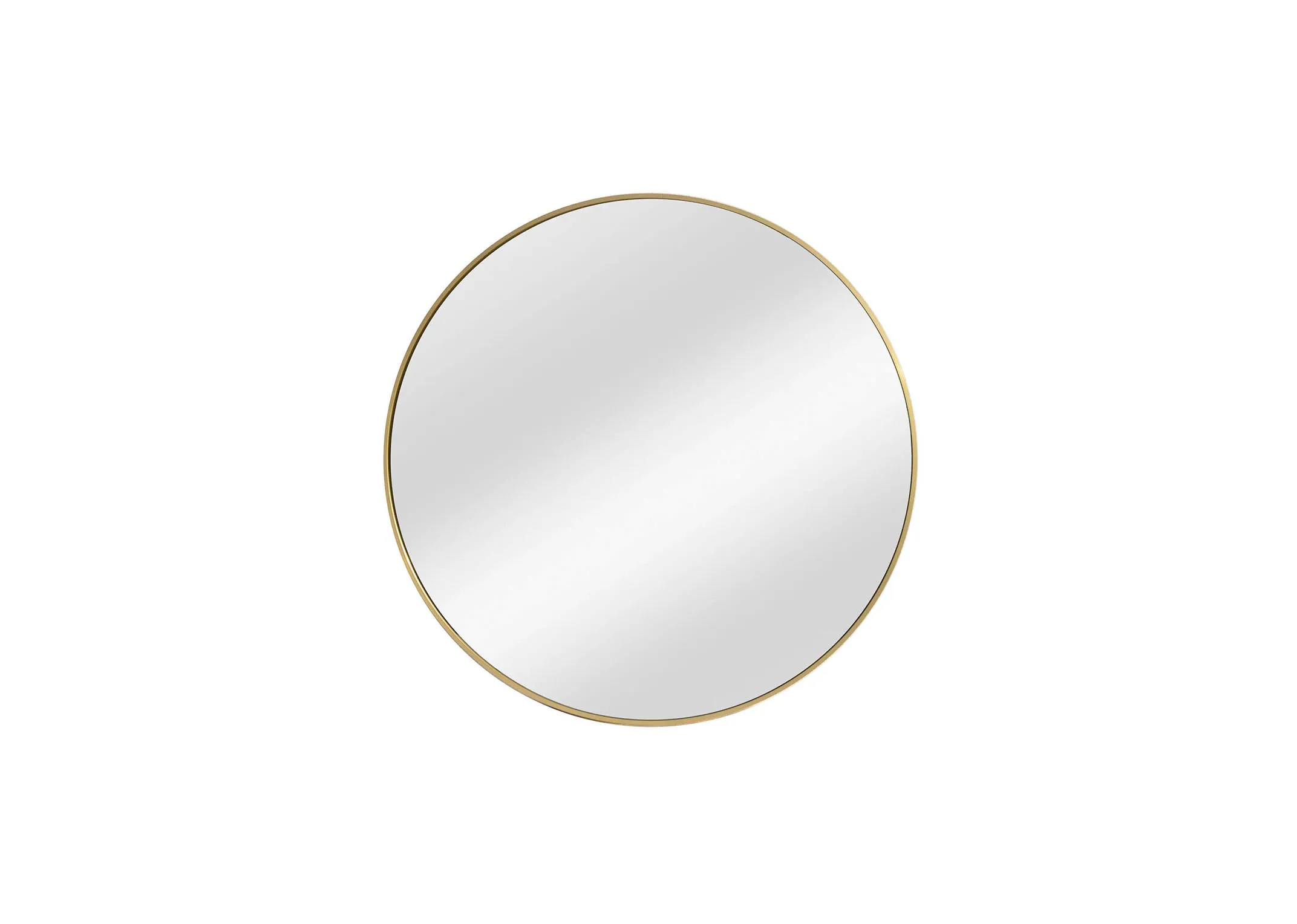 110cm x 110cm Large Round Gold Mirror - Elling