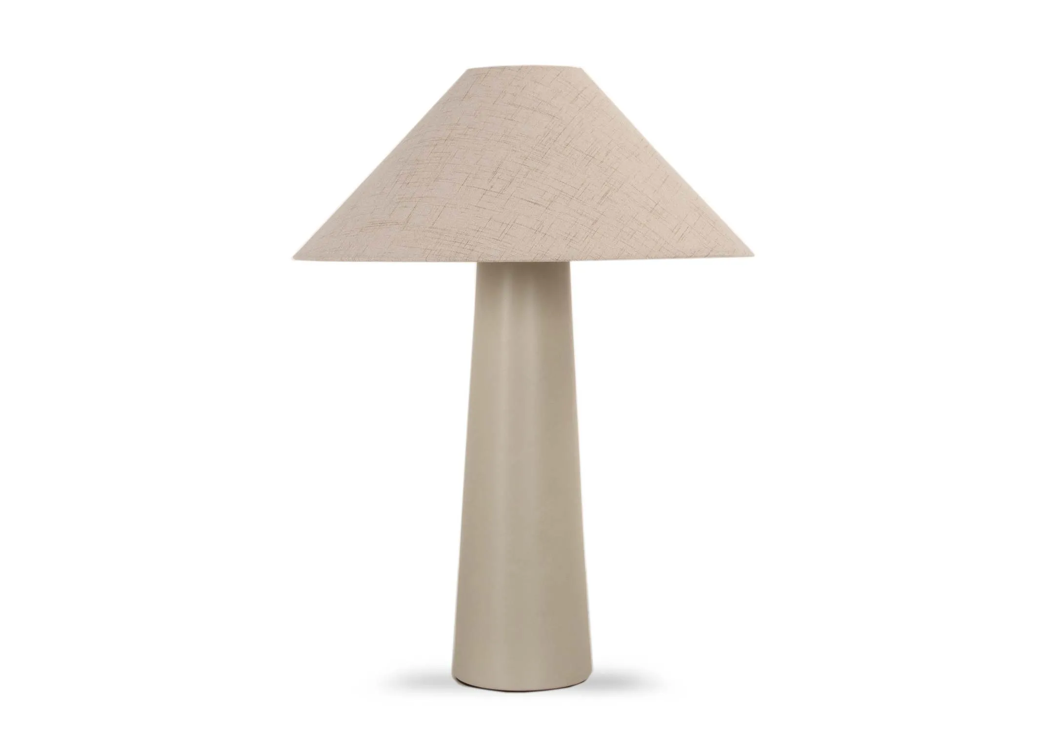 Taupe Table Lamp with Beige Shade - Daisy