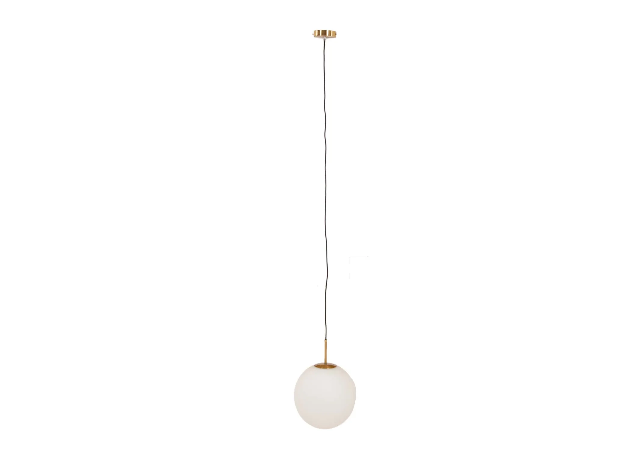 Medium Antique Bronze & White Hanging Lamp - Medina