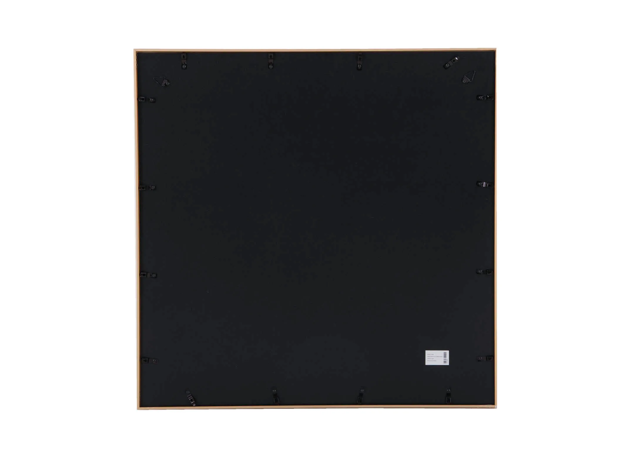A medium brass photo frame with wide white inlay from EZ Livings Arabel range. Back view of wall hooks