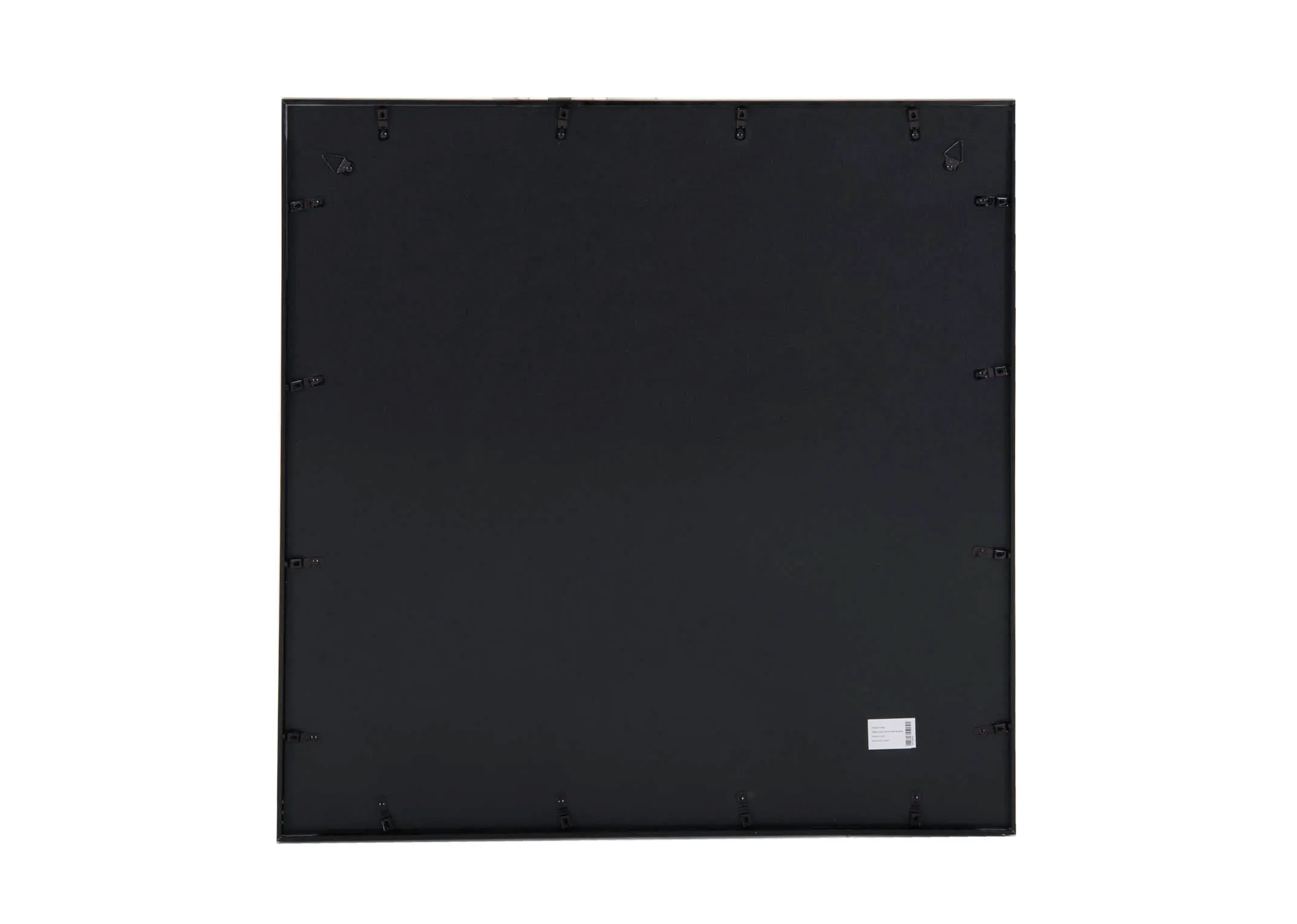 A large black photo frame from EZ Livings Arabel range. Back view of black covered frame