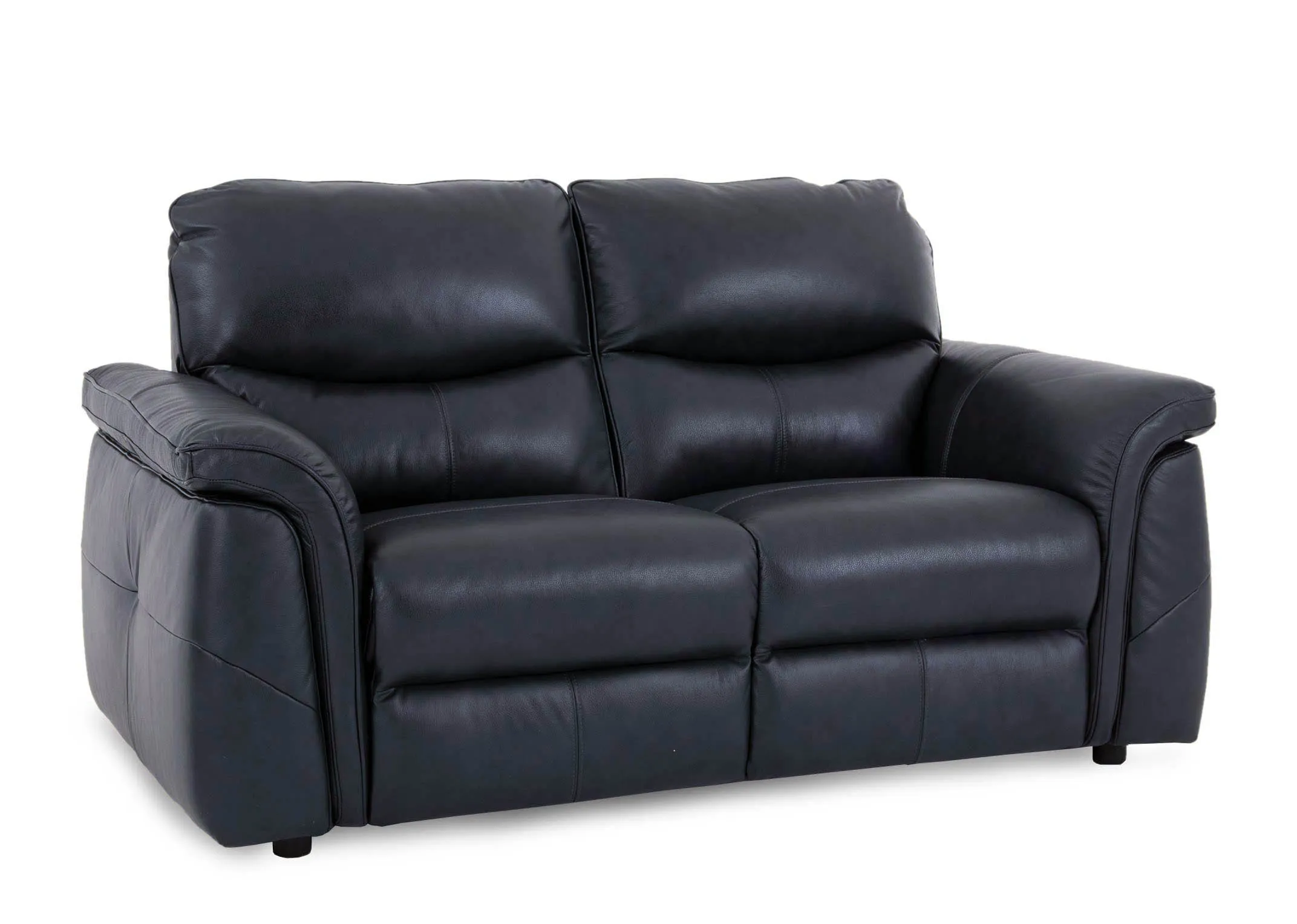 2.5 Seater Navy Leather Sofa Falcon EZ Living Furniture