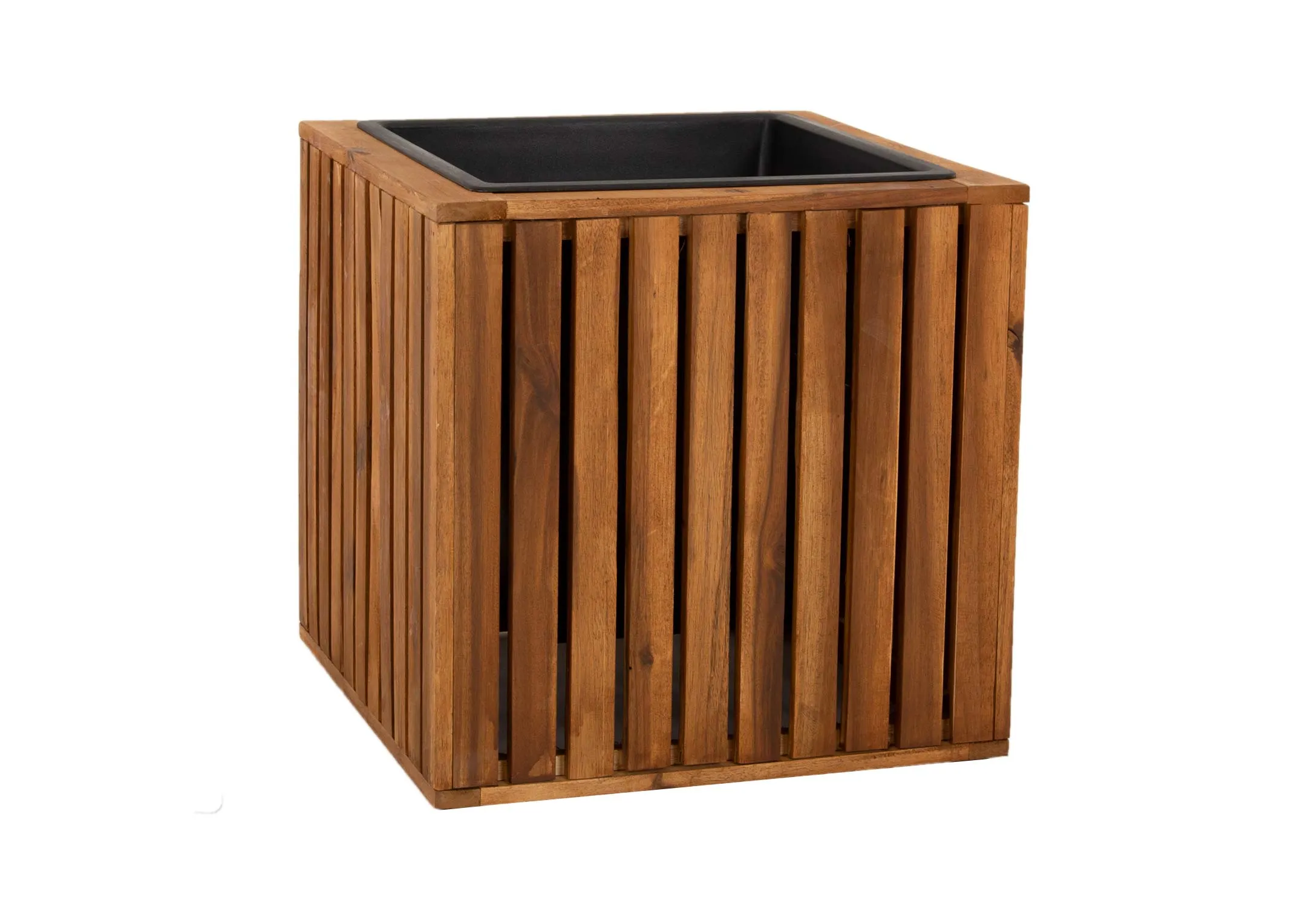 Small Slat Wood Planter - Santa Cruz