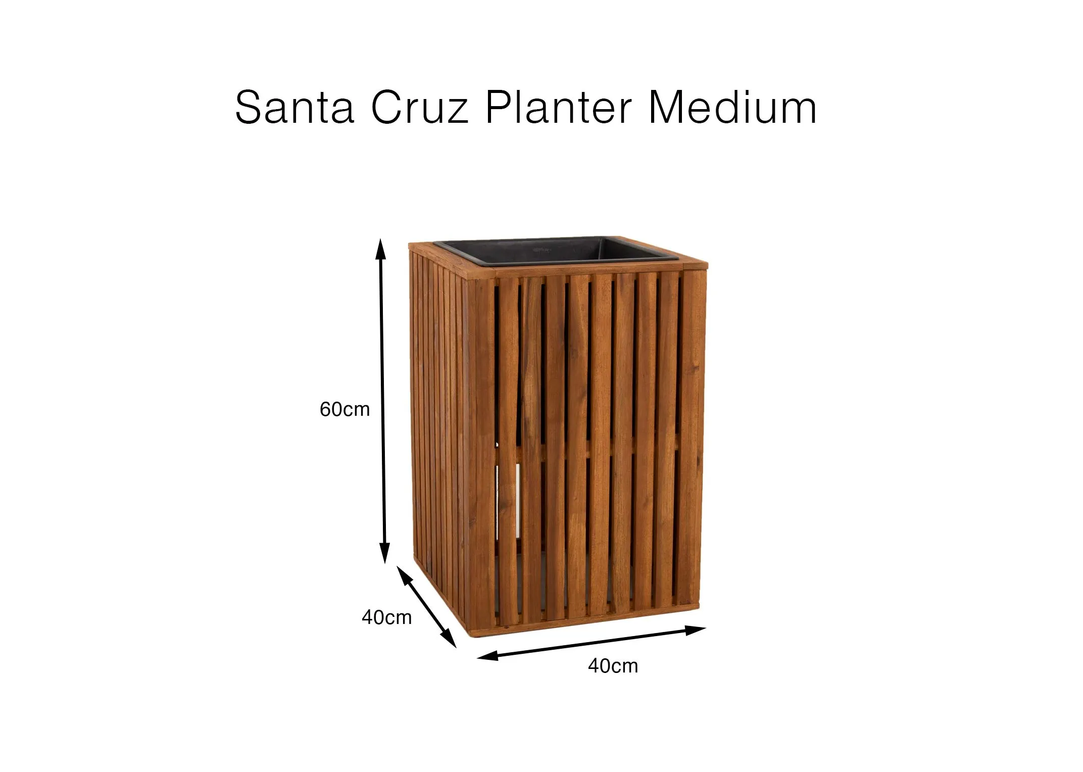 A dimension image of the Santa Cruz Medium Planter with 40cm x 60cm