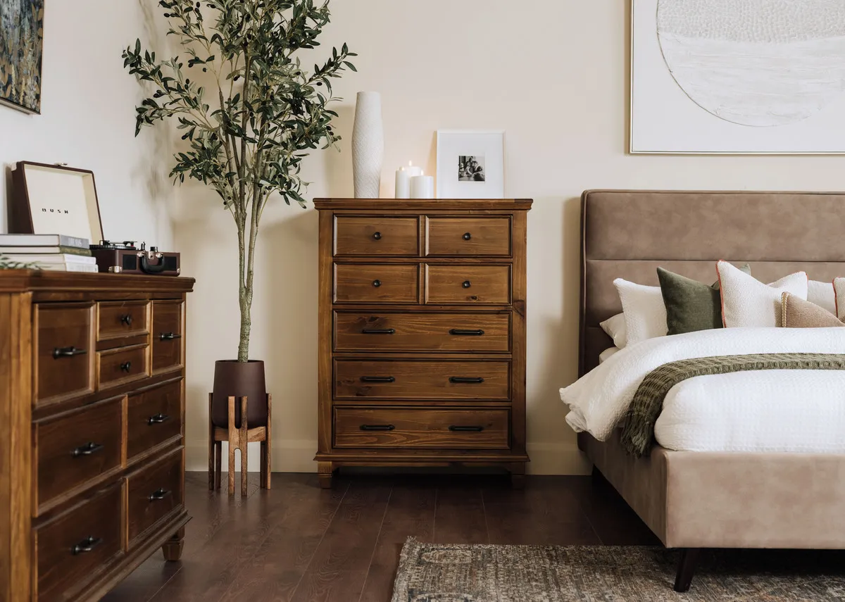 5 Drawer Pine Tallboy - Allyson