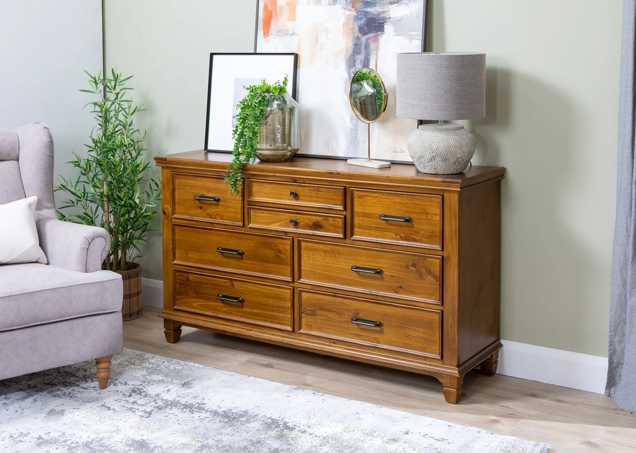 8 Drawer Pine Dresser - Allyson
