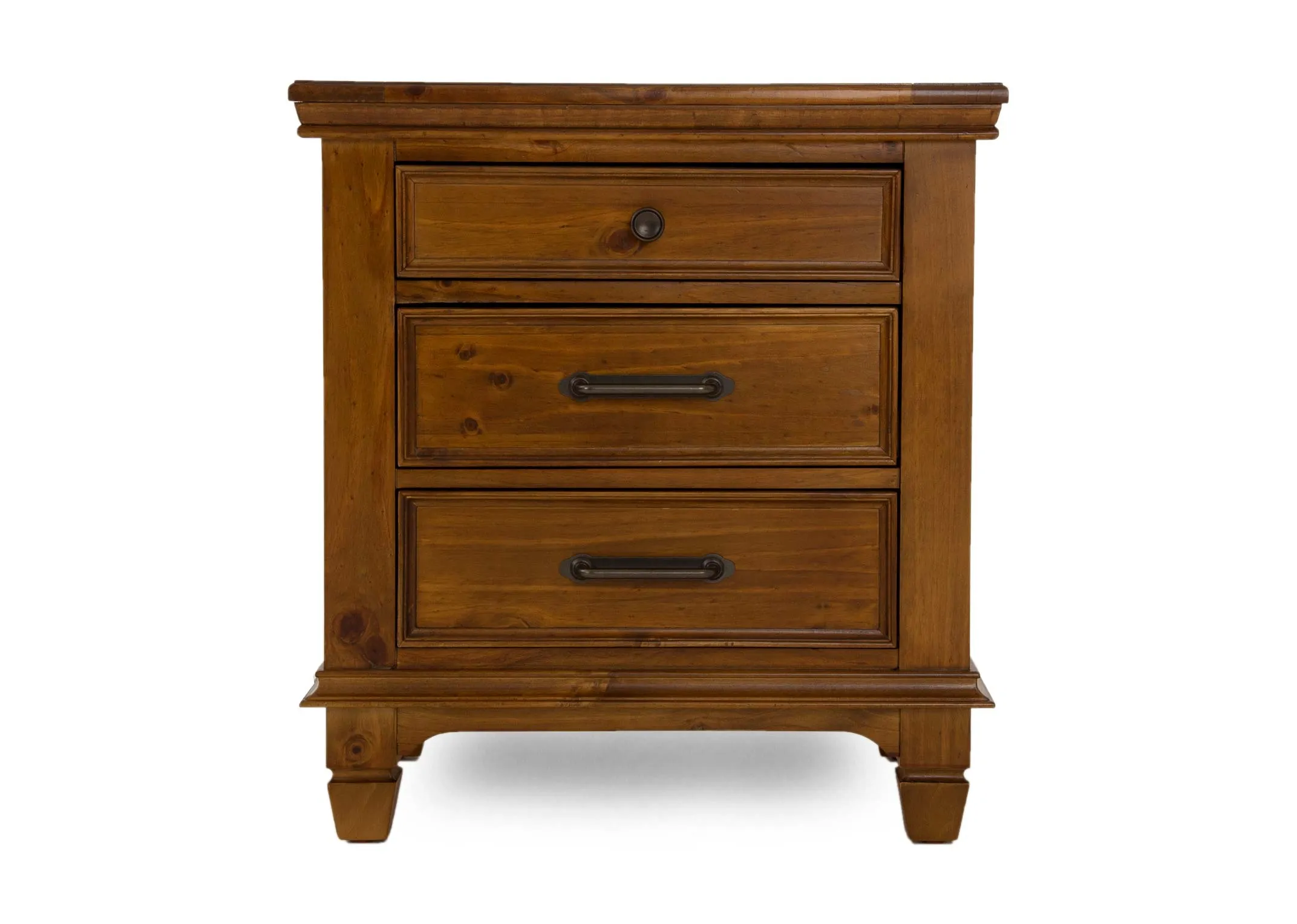 A 3 drawer pine bedside locker from EZ Livings Allyson range.