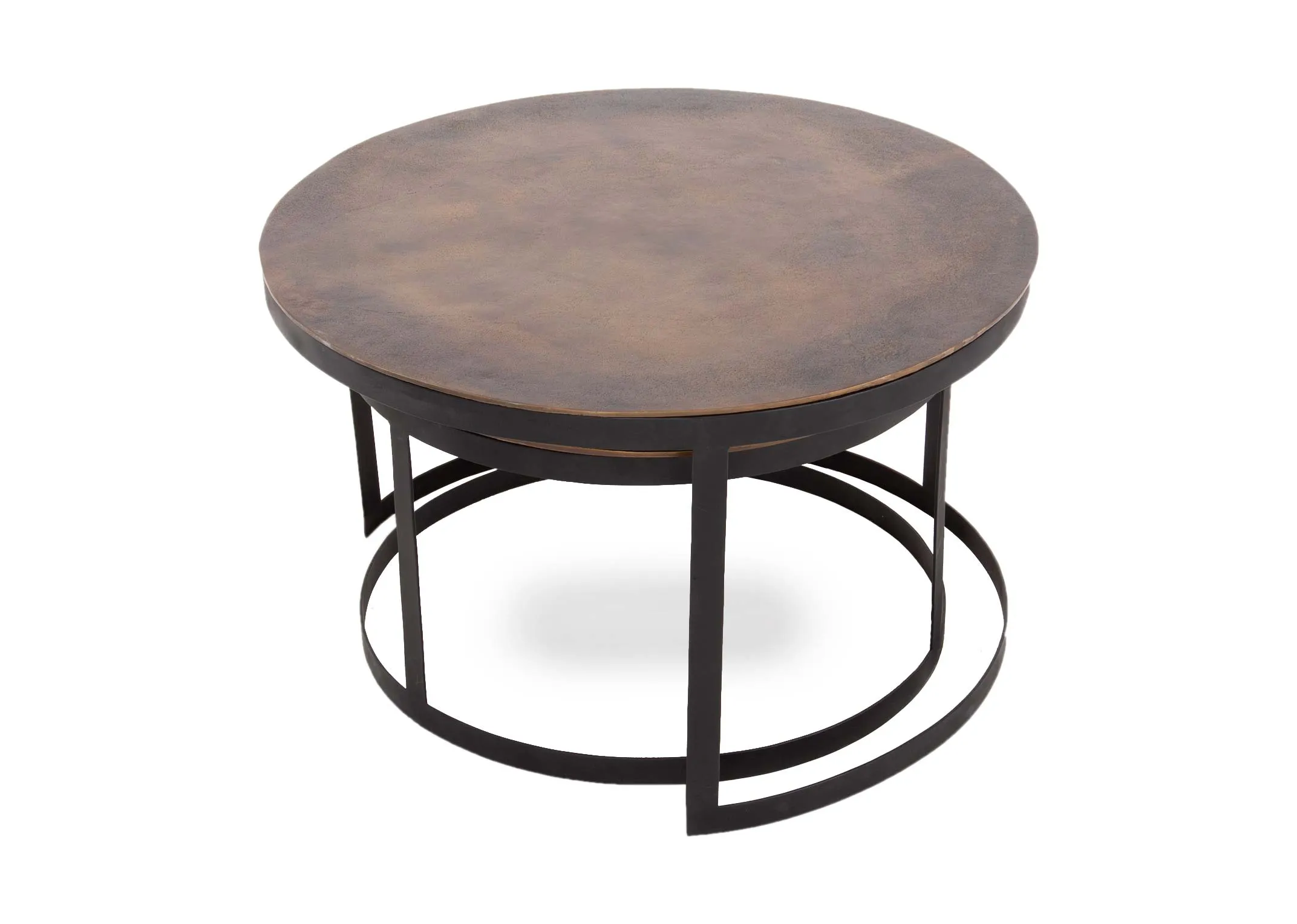 A dimension image of the Toko Set of 2 Tables with 61cm -75cm x 37-45cm x 