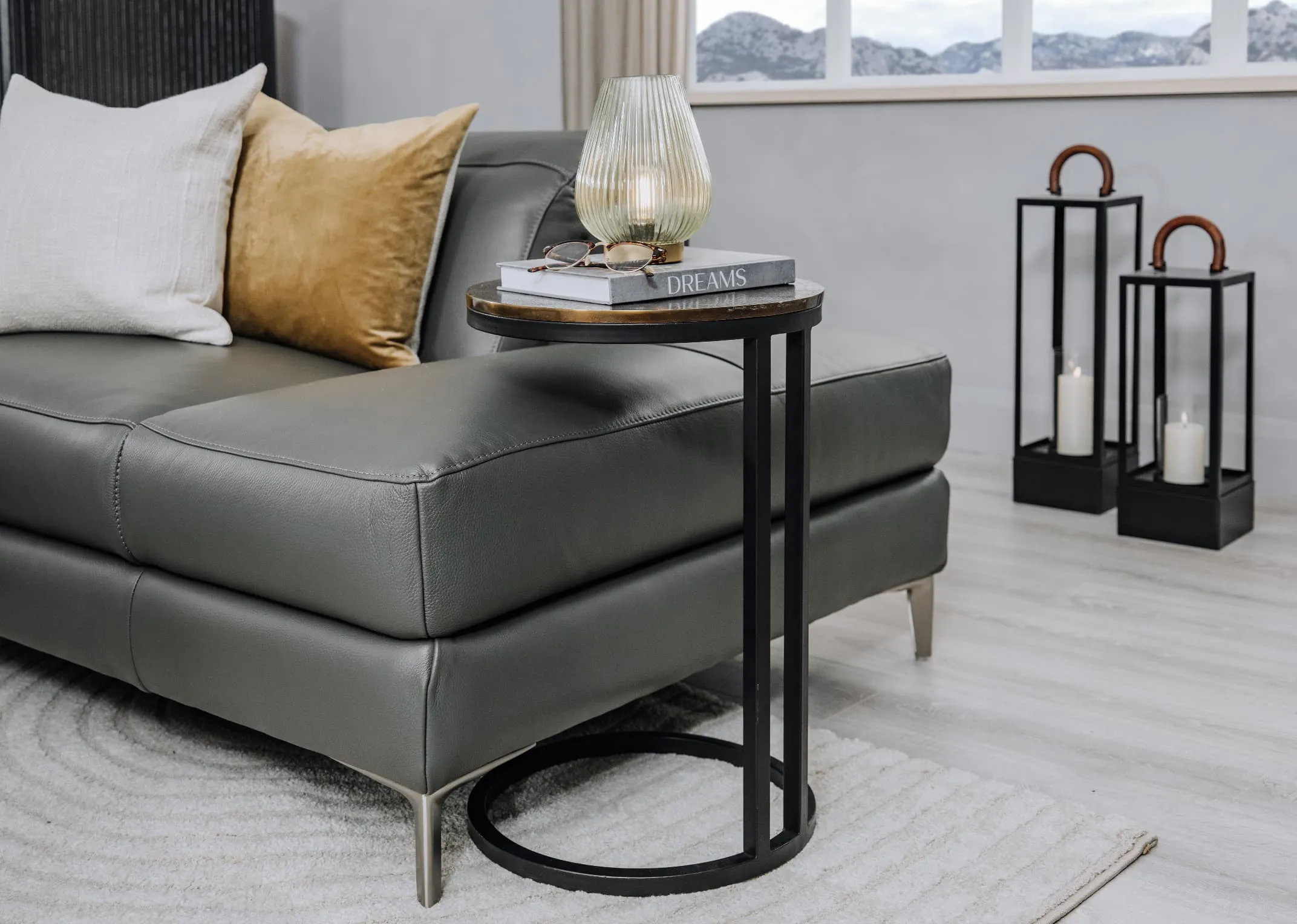 Bronze Metal Side Table - Toko