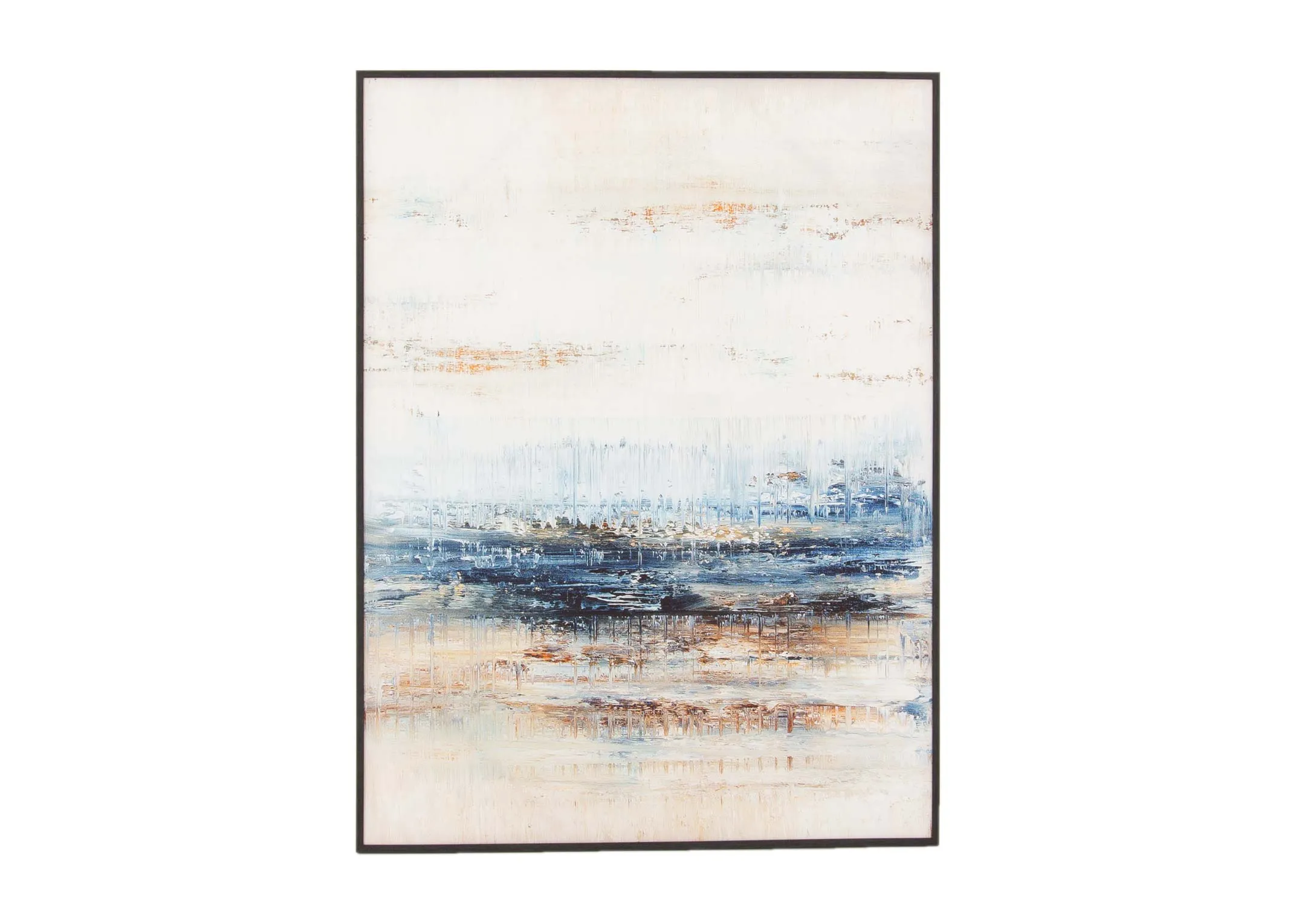 A black framed canvas with blue and brown colors from EZ Livings Fearless II range.