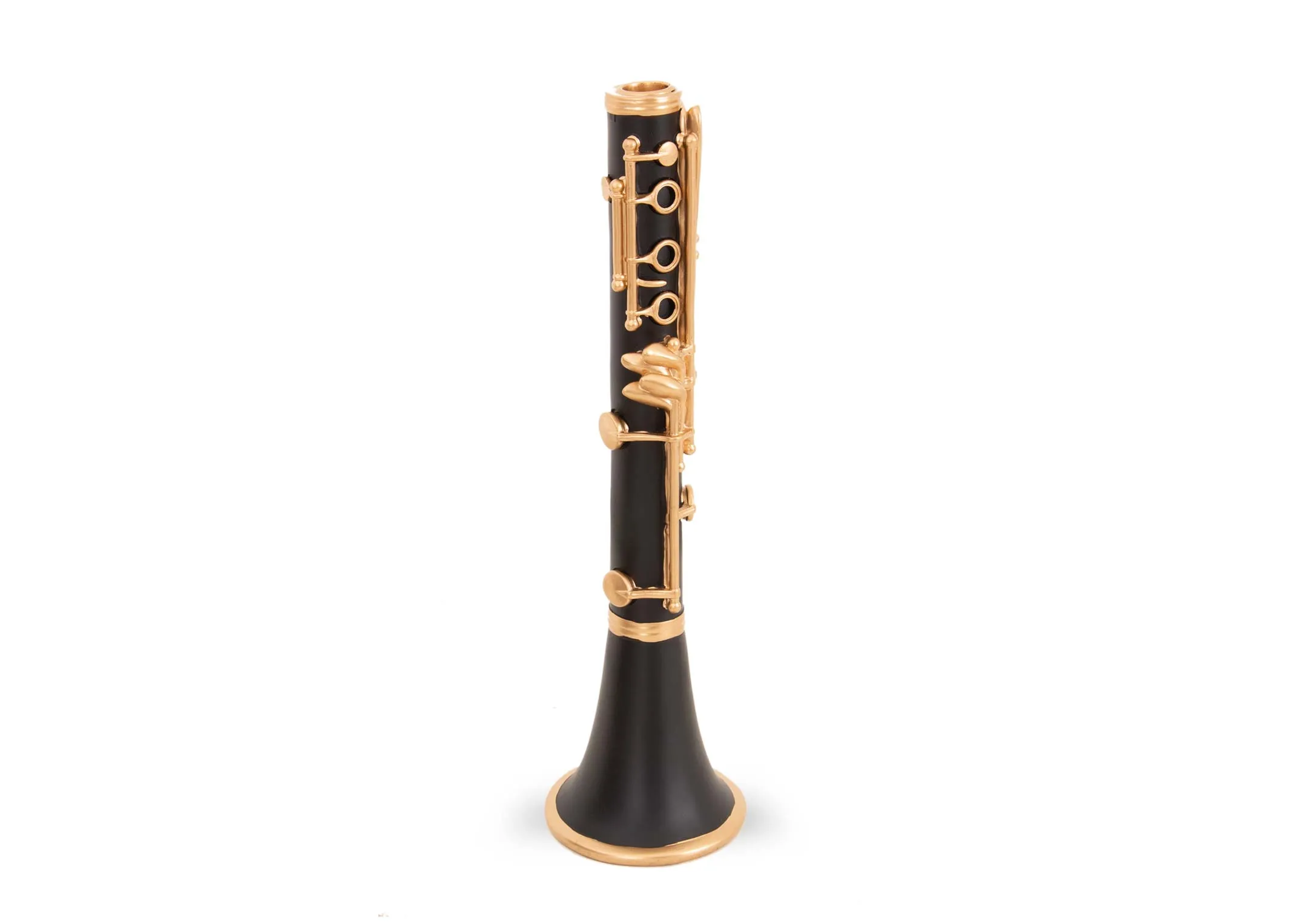 Black & Gold Clarinet - Christmas Candle Holder