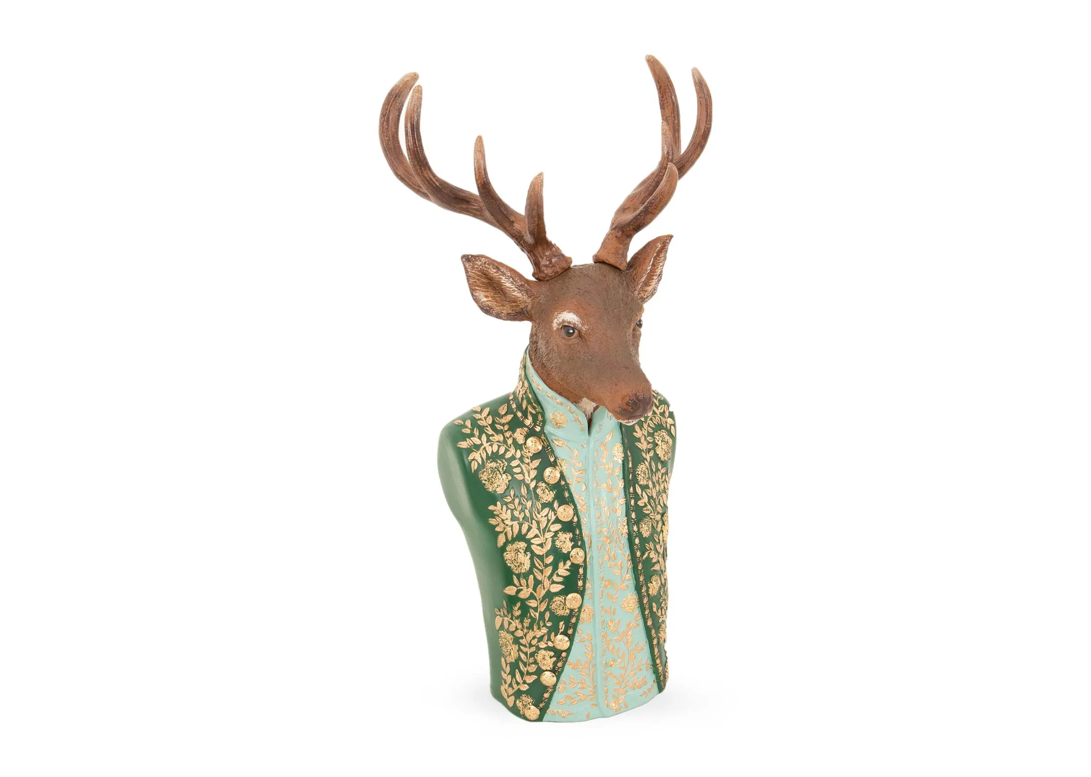 A dimension image of the Regal Stag Ornament with 34.5cm x 27.5cm x 68.3cm