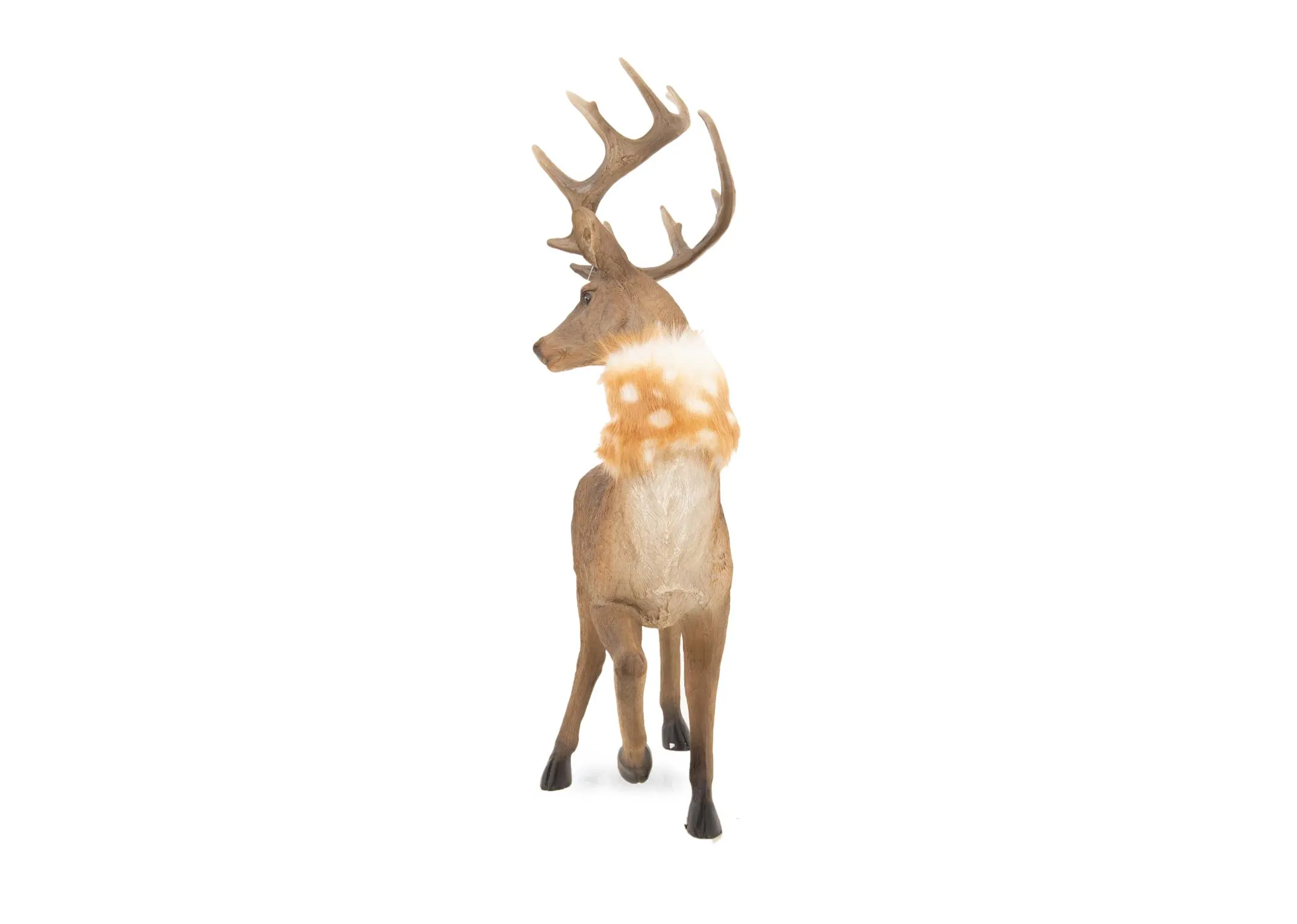 A dimension image of the Large Deer with fur scarf with 36.5cm x 18cm x 54cm
