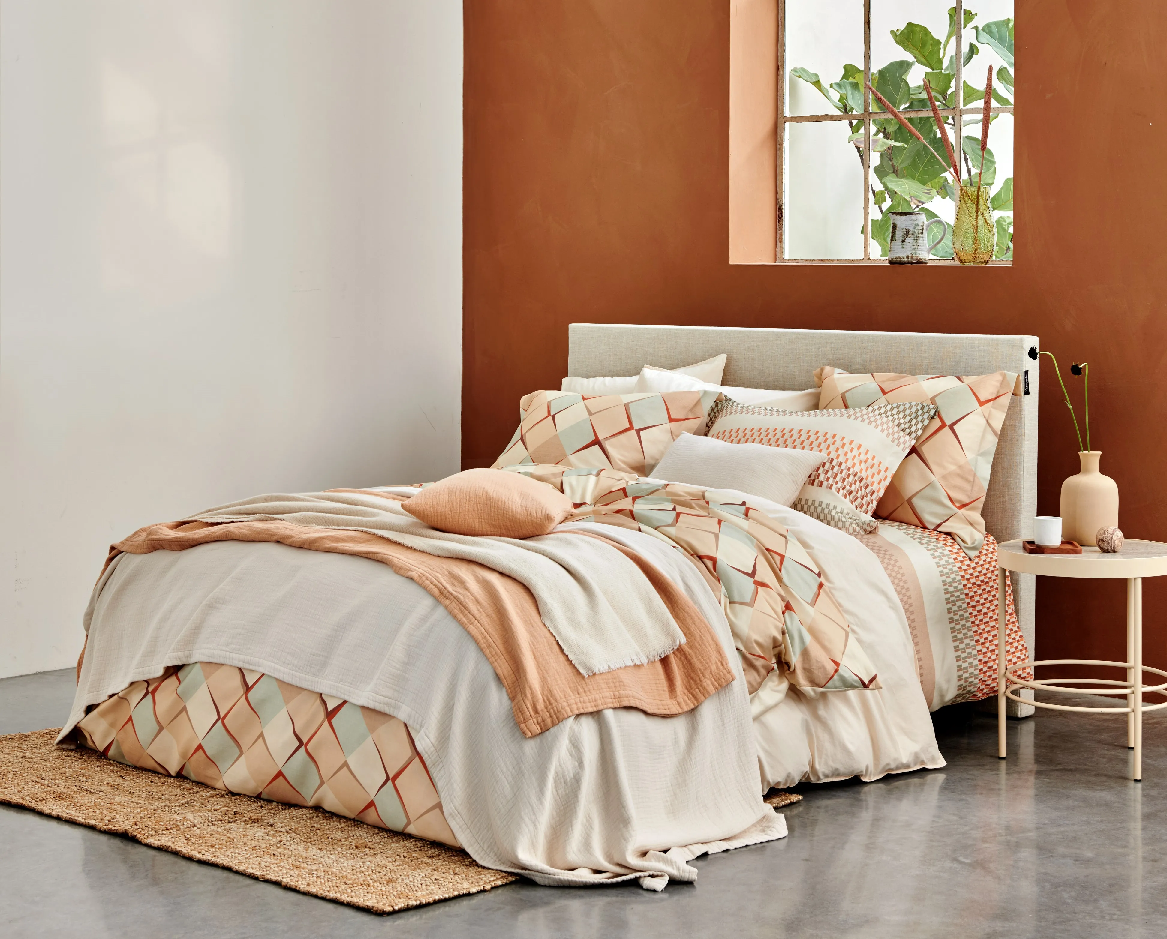 Cream Tan Bedspread - Pure 68