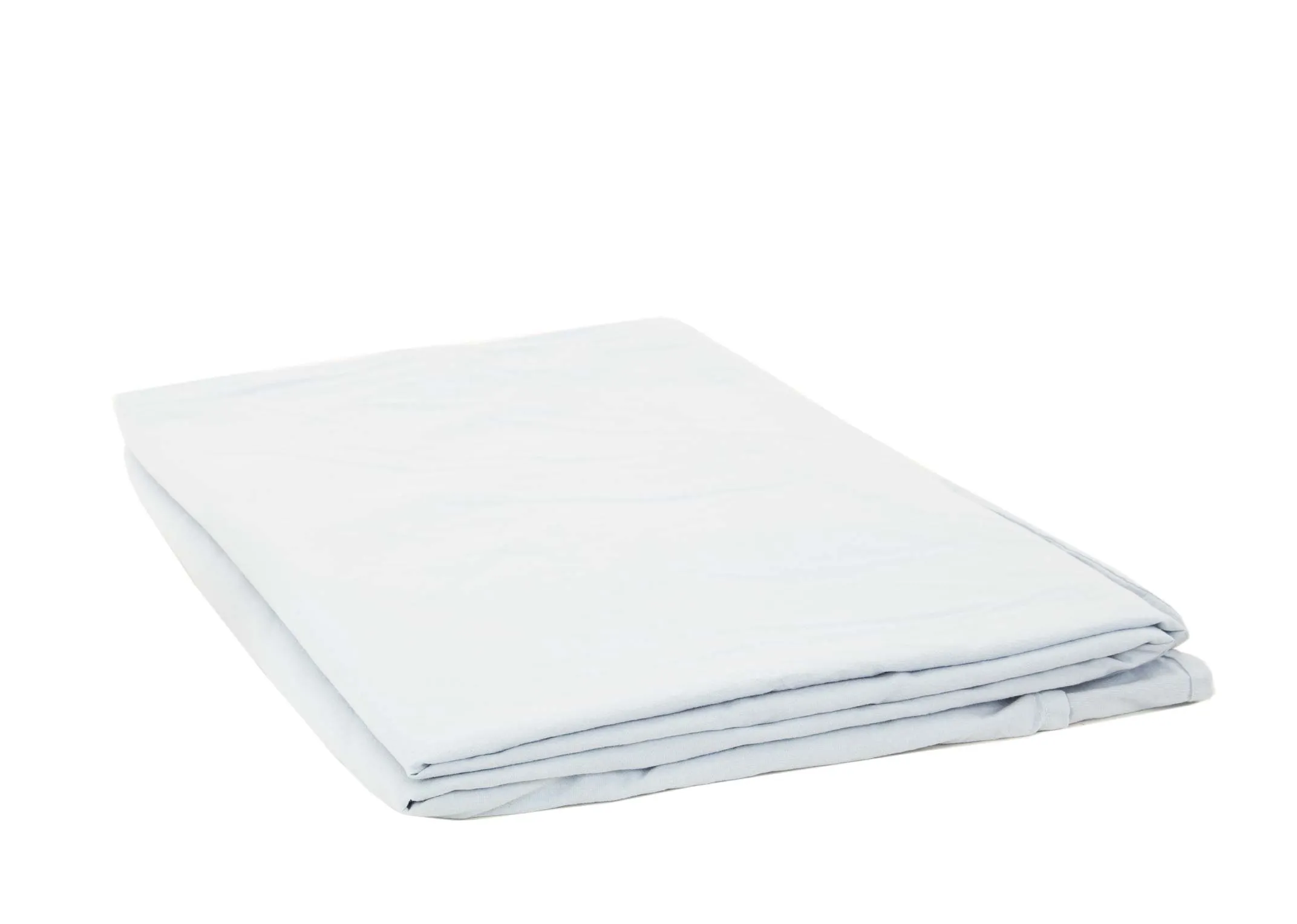 A lifestyle image of the Vandyck bedlinen including the Powder blue bedspread.