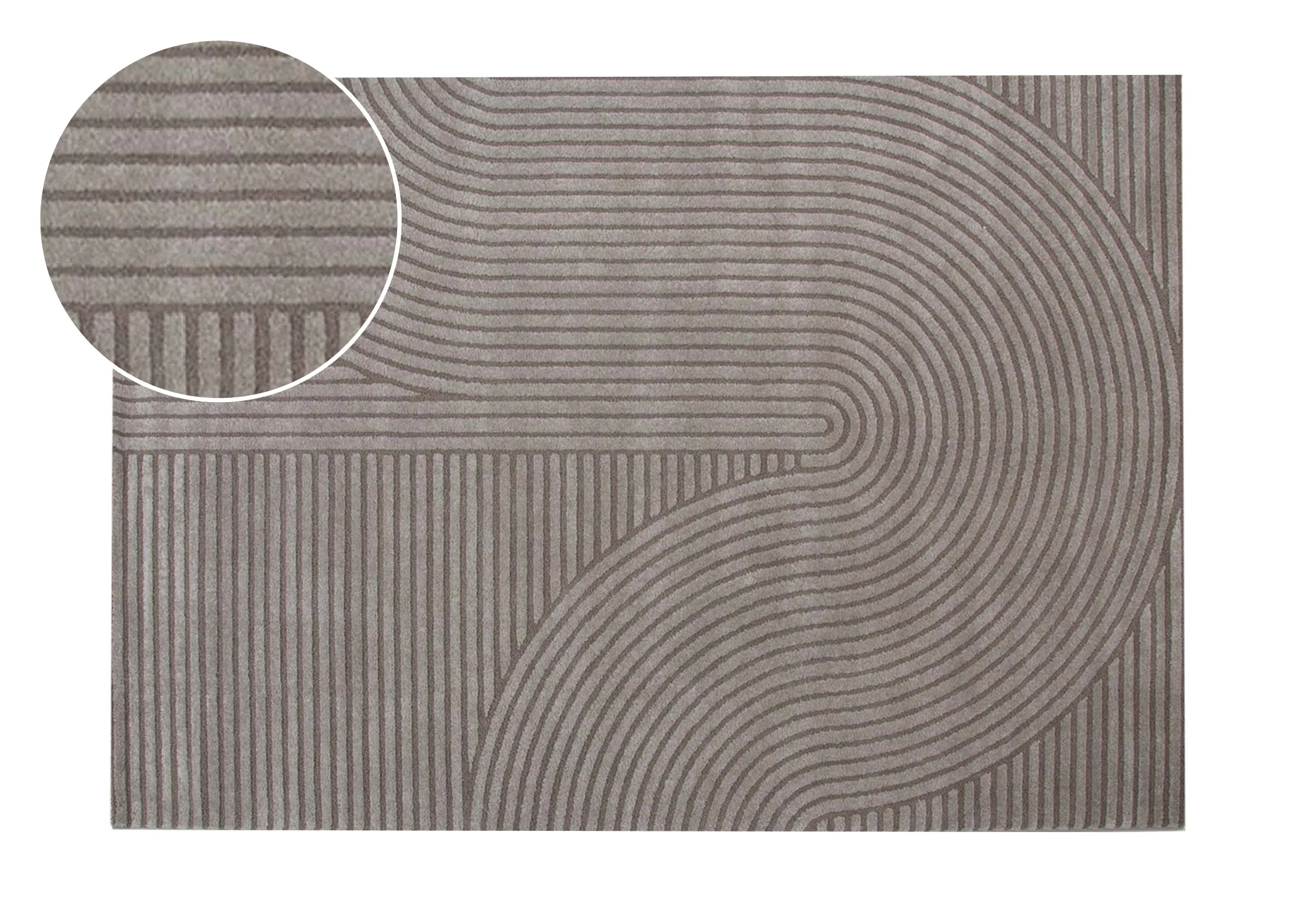 Grey Deco 200cm x 290cm Large Rug - Elio