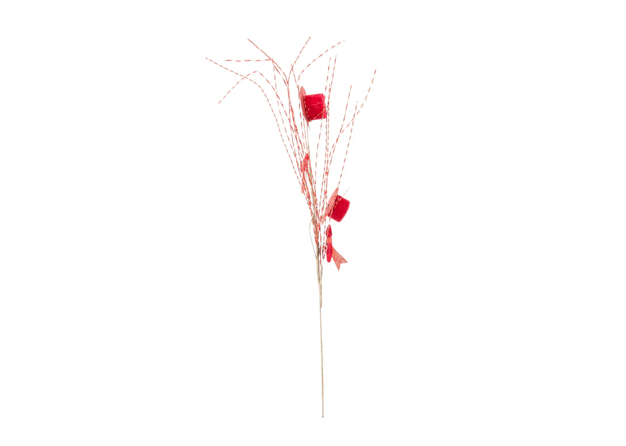 68cm Red Top Hat Branch - Christmas Spray