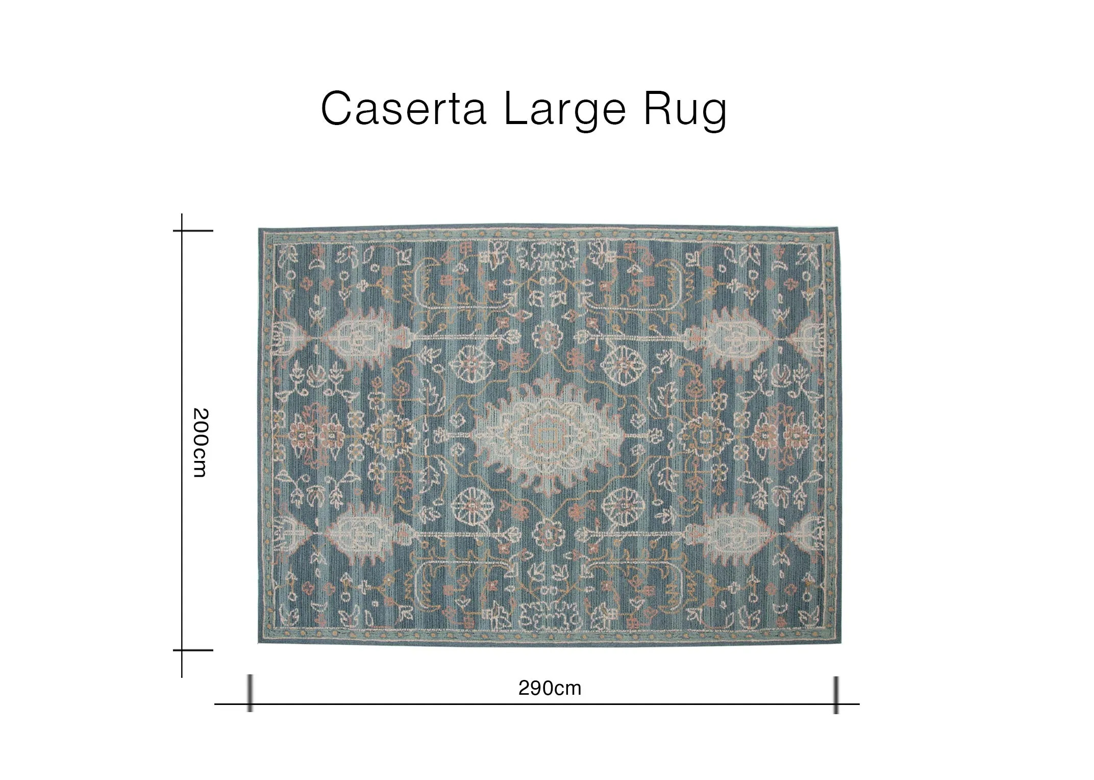 A lifetsyle image of the Turin corner sofa with Caserta rug and barleycove lamp table.
