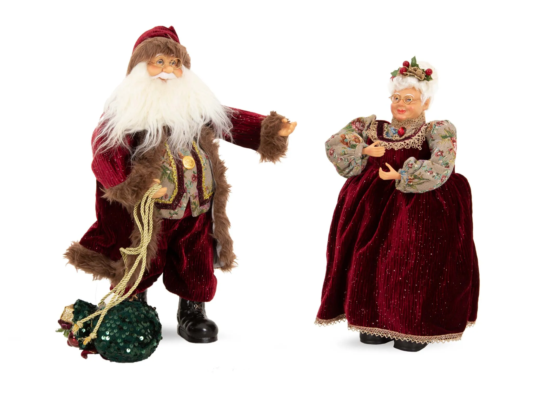 Mr & Mrs Santa - Christmas Figurine