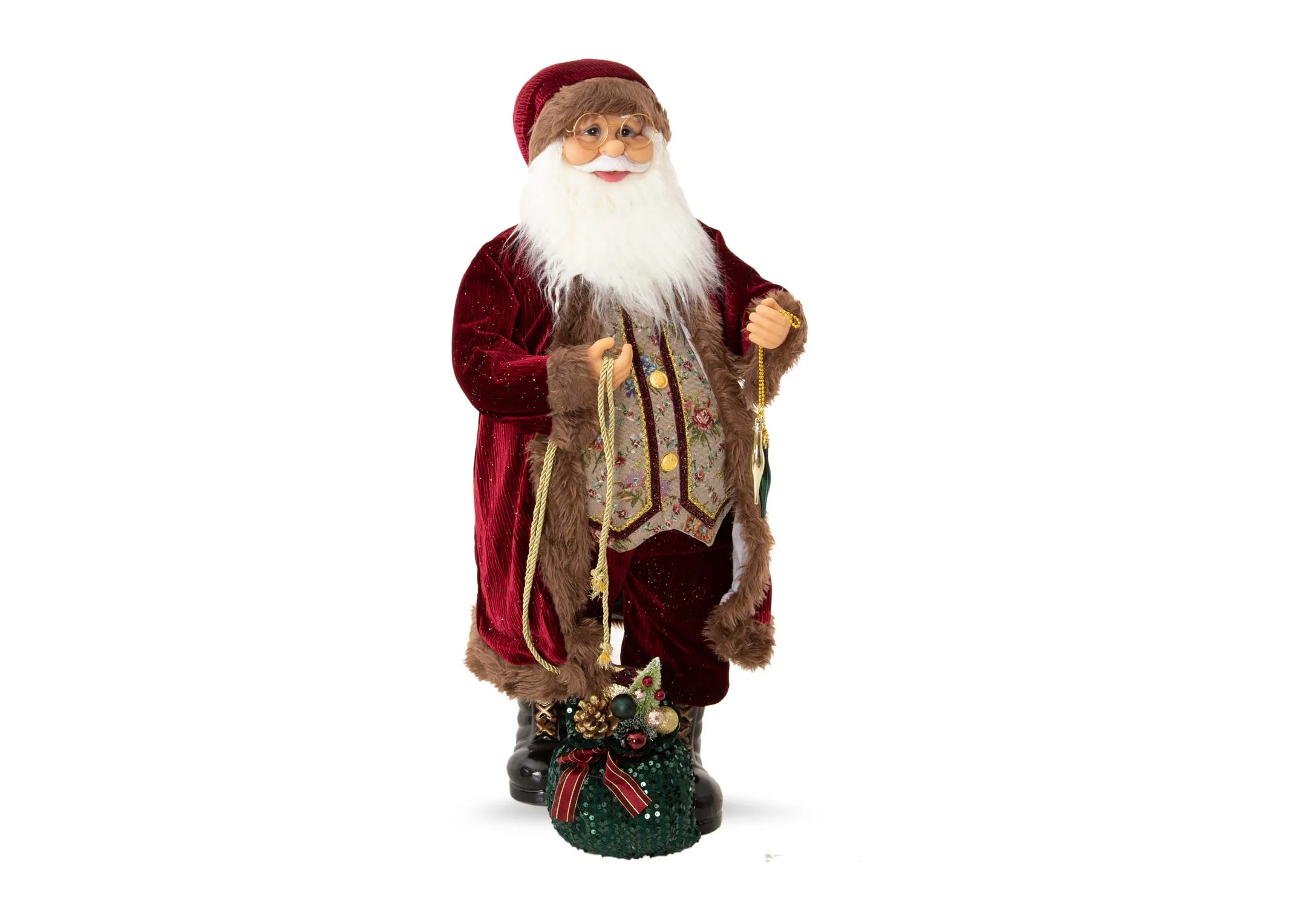 A dimension image of the Red Santa Claus with 30cm x 30cm x 83cm