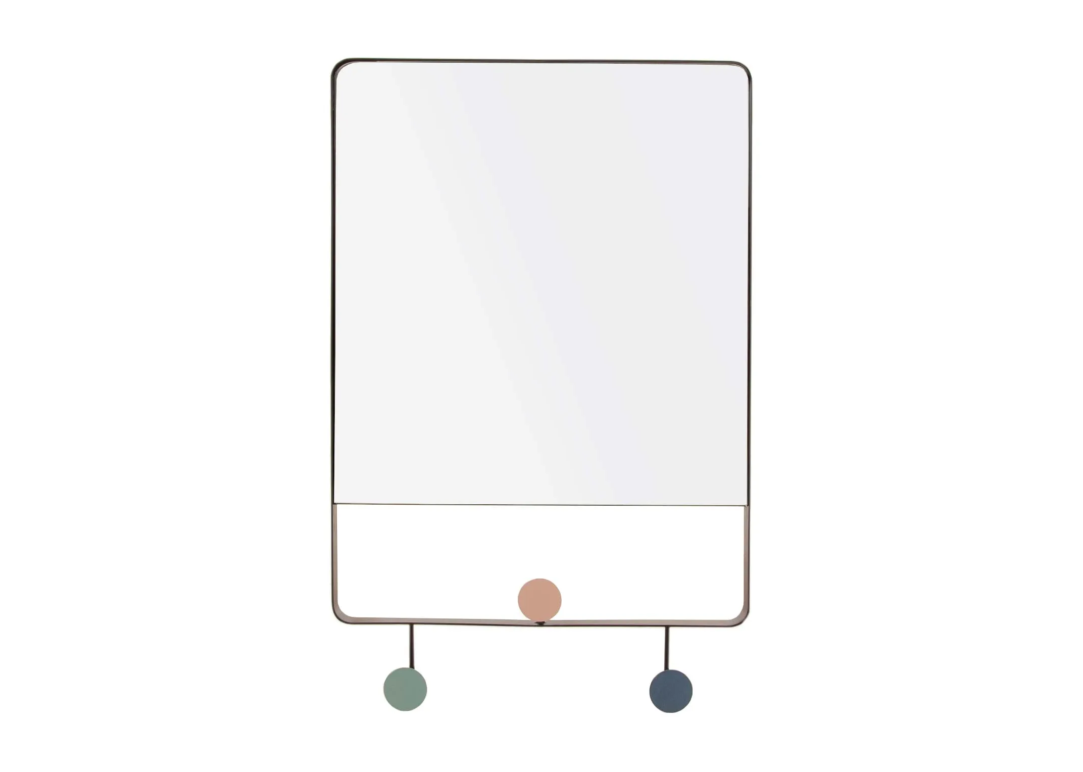 50cm x 77cm Black Frame Wall Mirror - Primrose