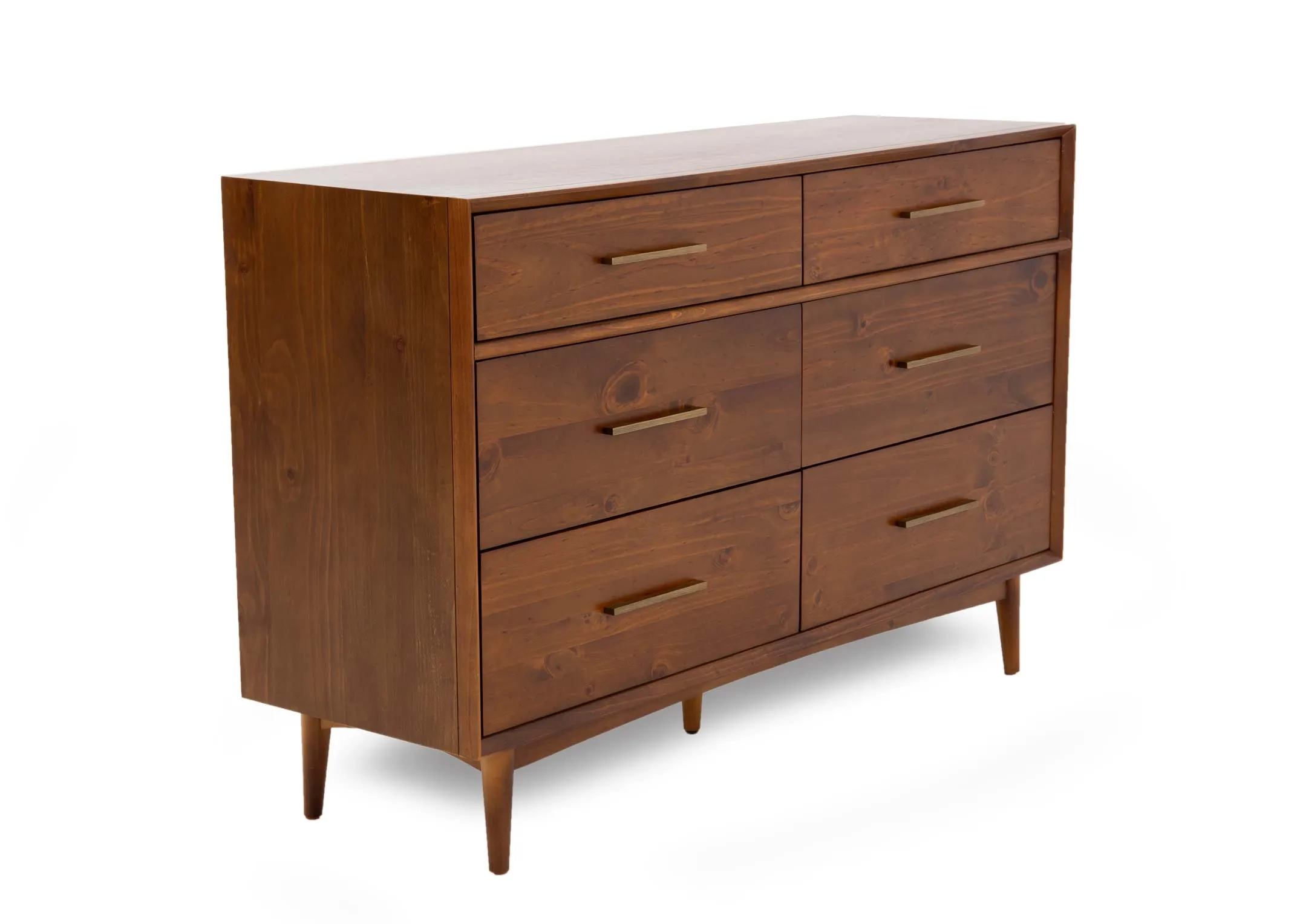 6 Drawer Dark Wood Dresser - Leya