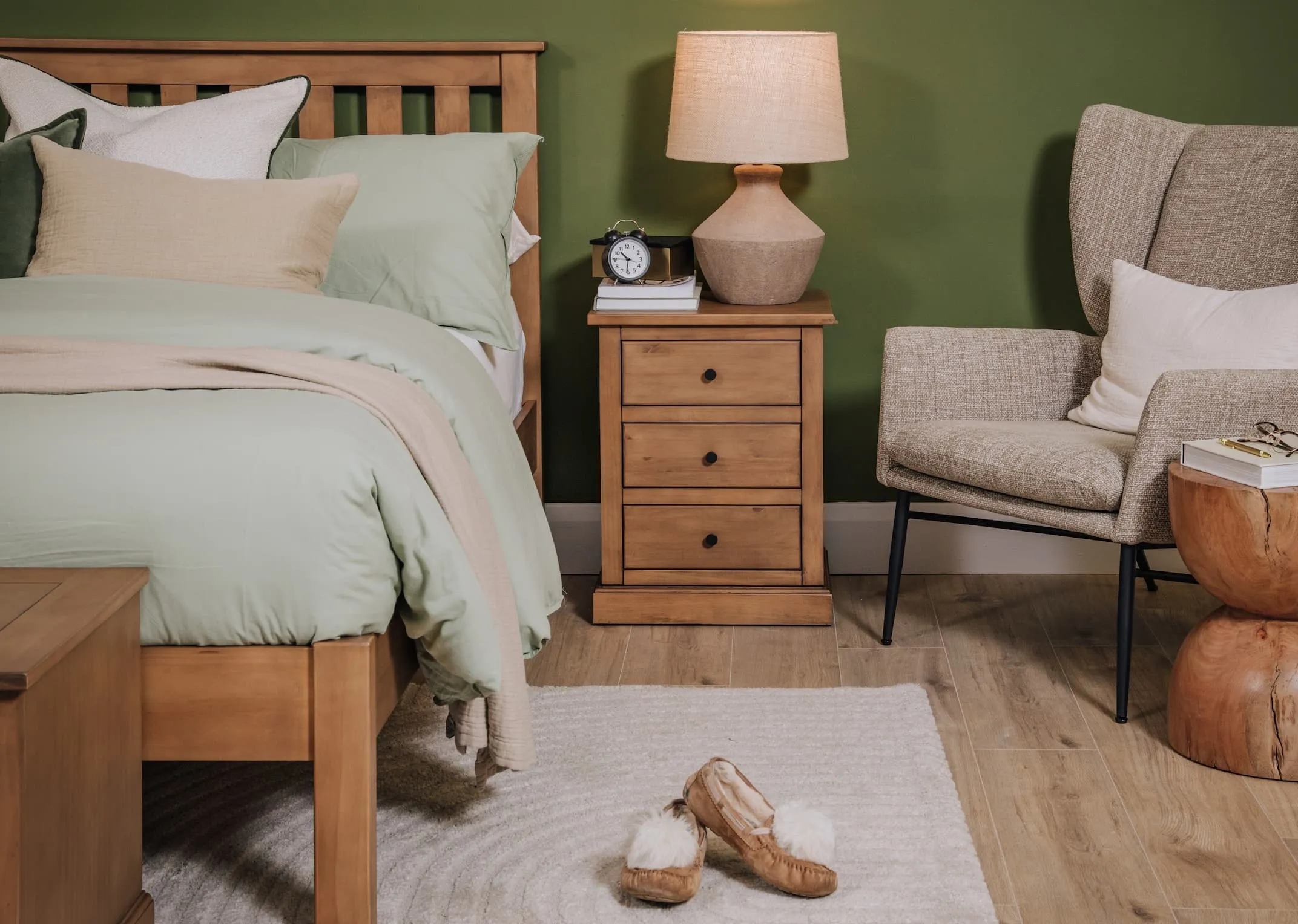 Taupe Table Lamp with Beige Shade - Mai