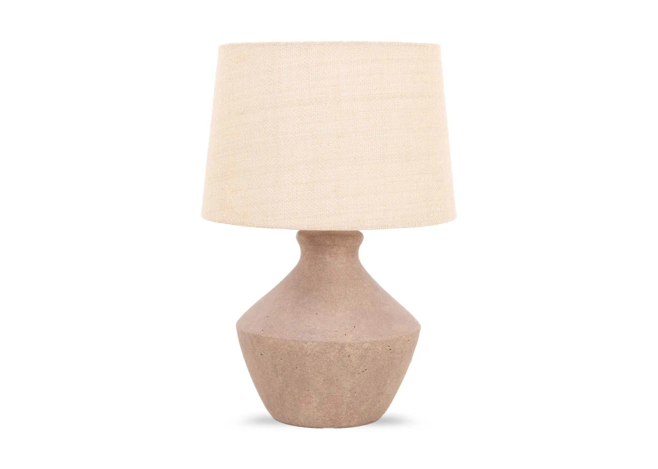 Taupe Table Lamp with Beige Shade - Mai