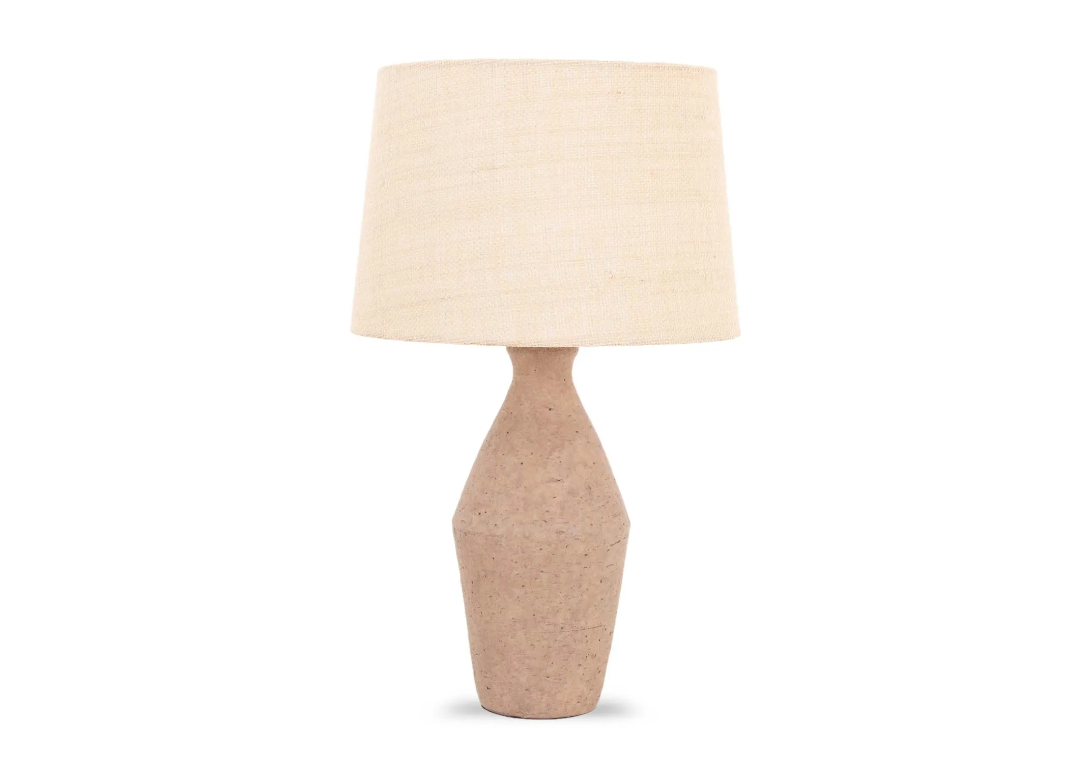 Taupe Table Lamp with Off-White Shade - Mai