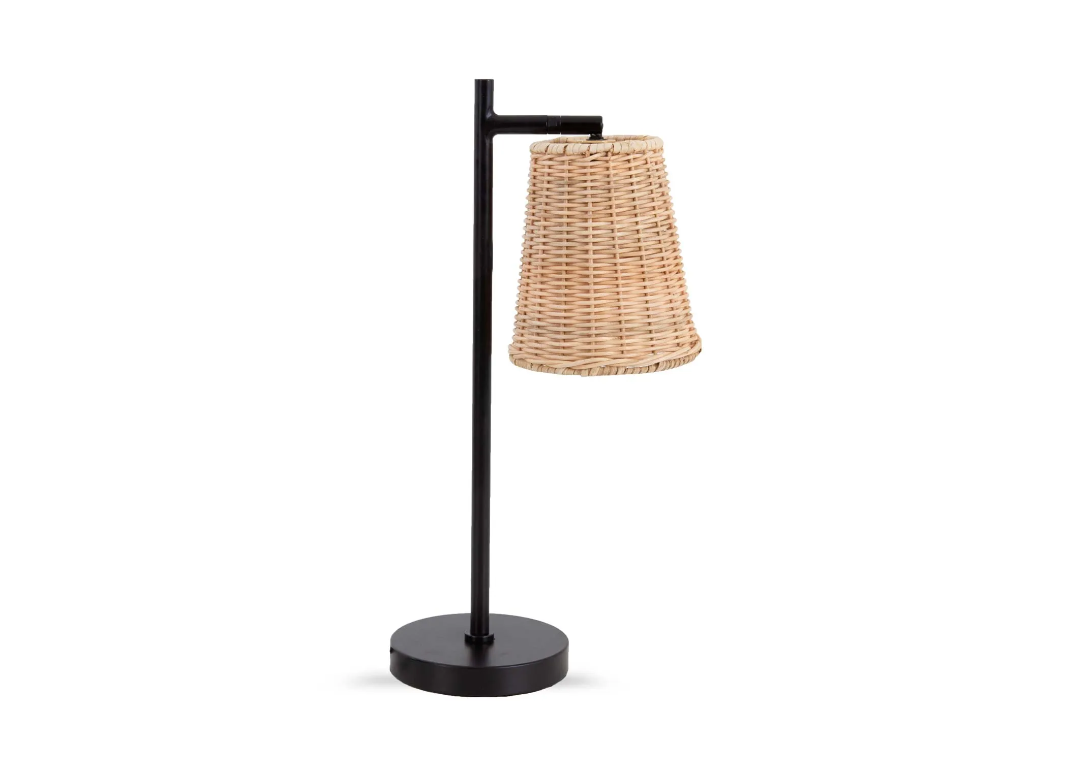 Table Lamp with Swivel Wicker Shade - Barili