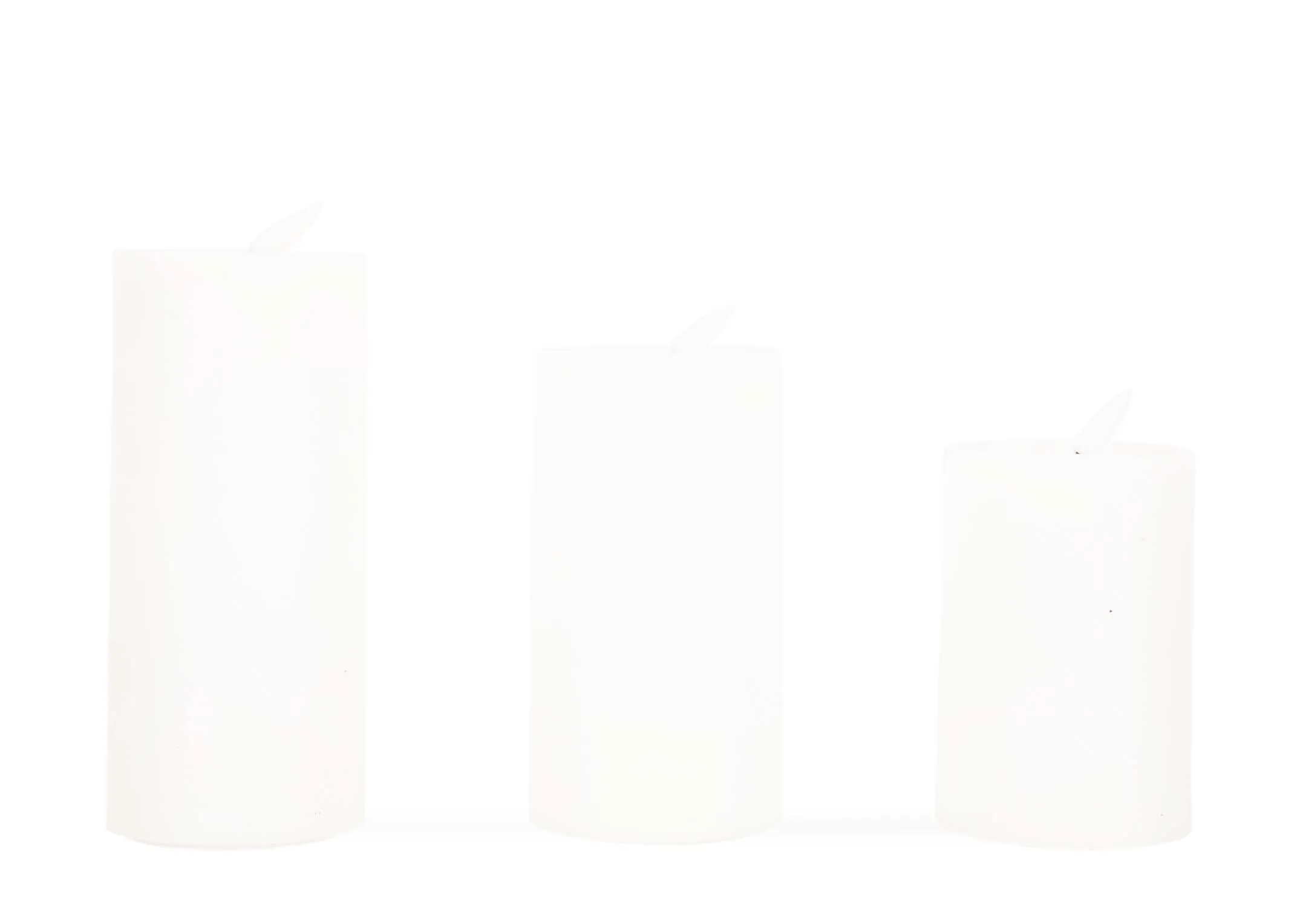 Giftbox of 3 White LED Candles - Delight