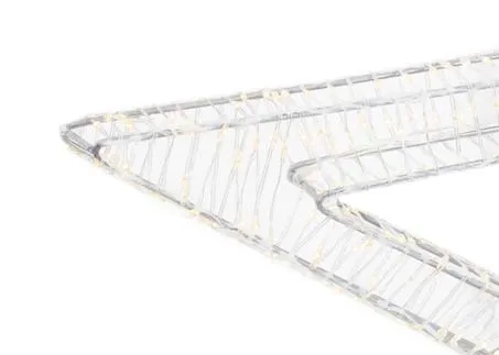 A hanging LED star from EZ Livings Christmas range. Closeup of LED bulbs
