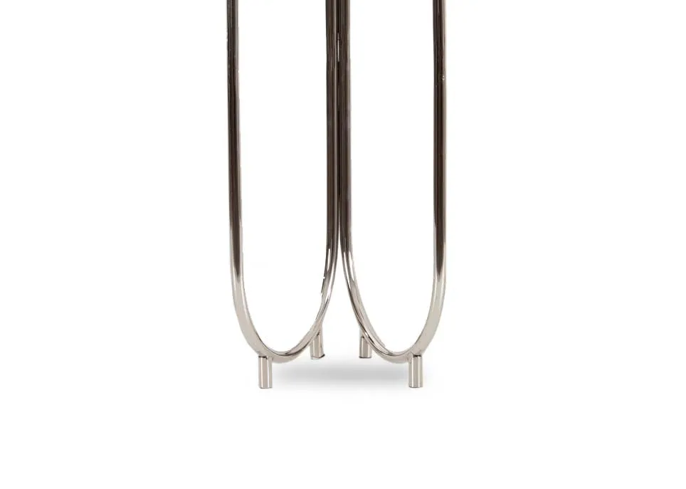 A dimension image of the Large Steel Candle Holder with glass with 20cm x 77cm