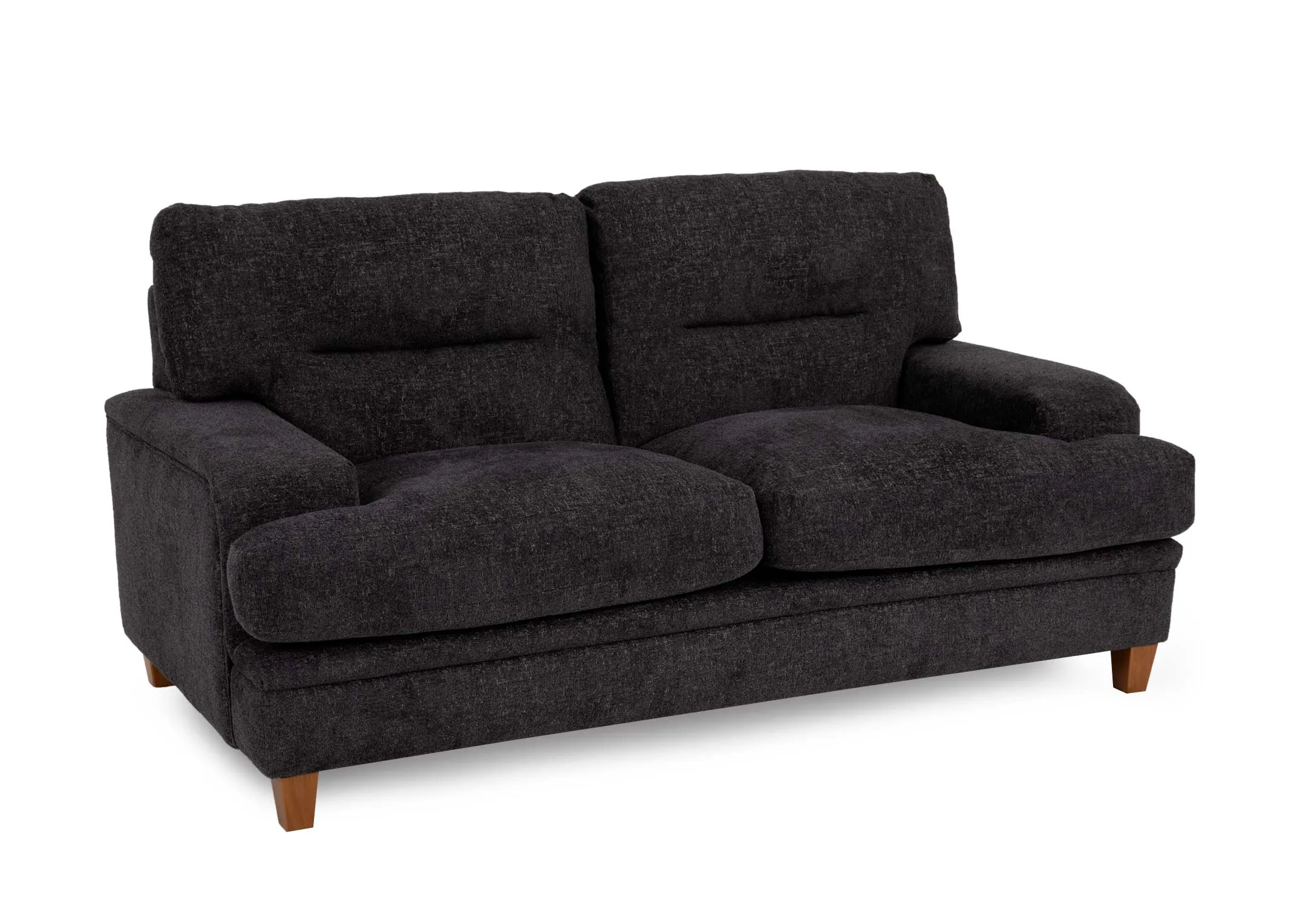 3 Seater Dark Grey Fabric Sofa - Trieste